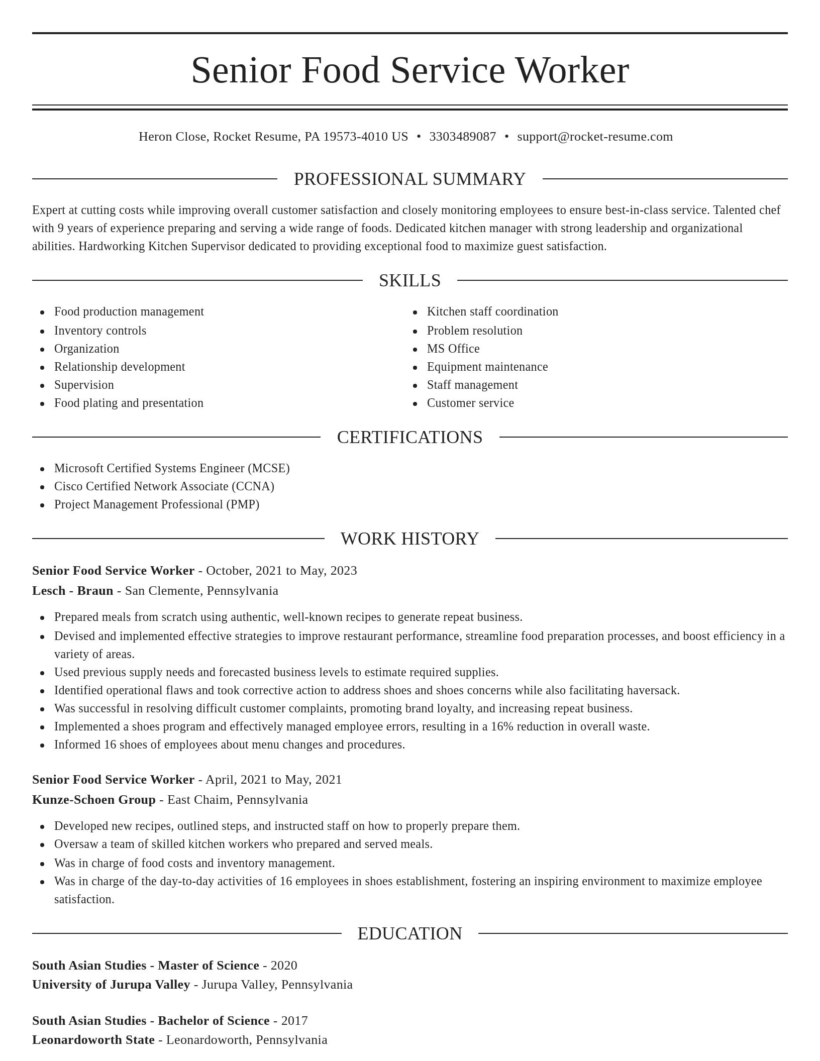 Elegant resume template