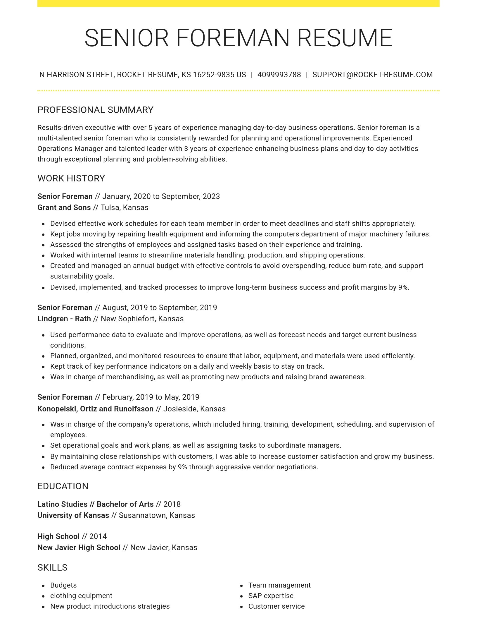 Grand resume template