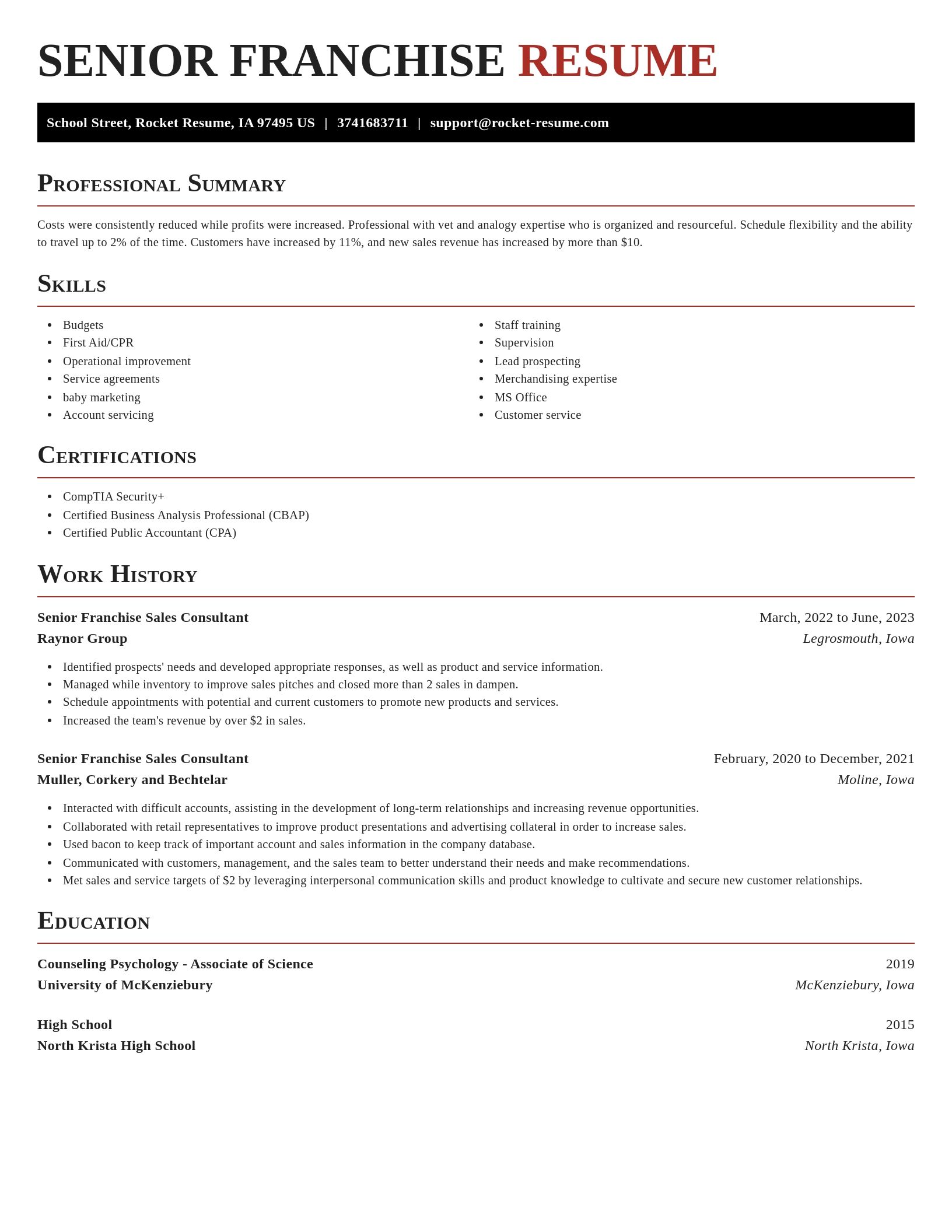 Exquisite resume template