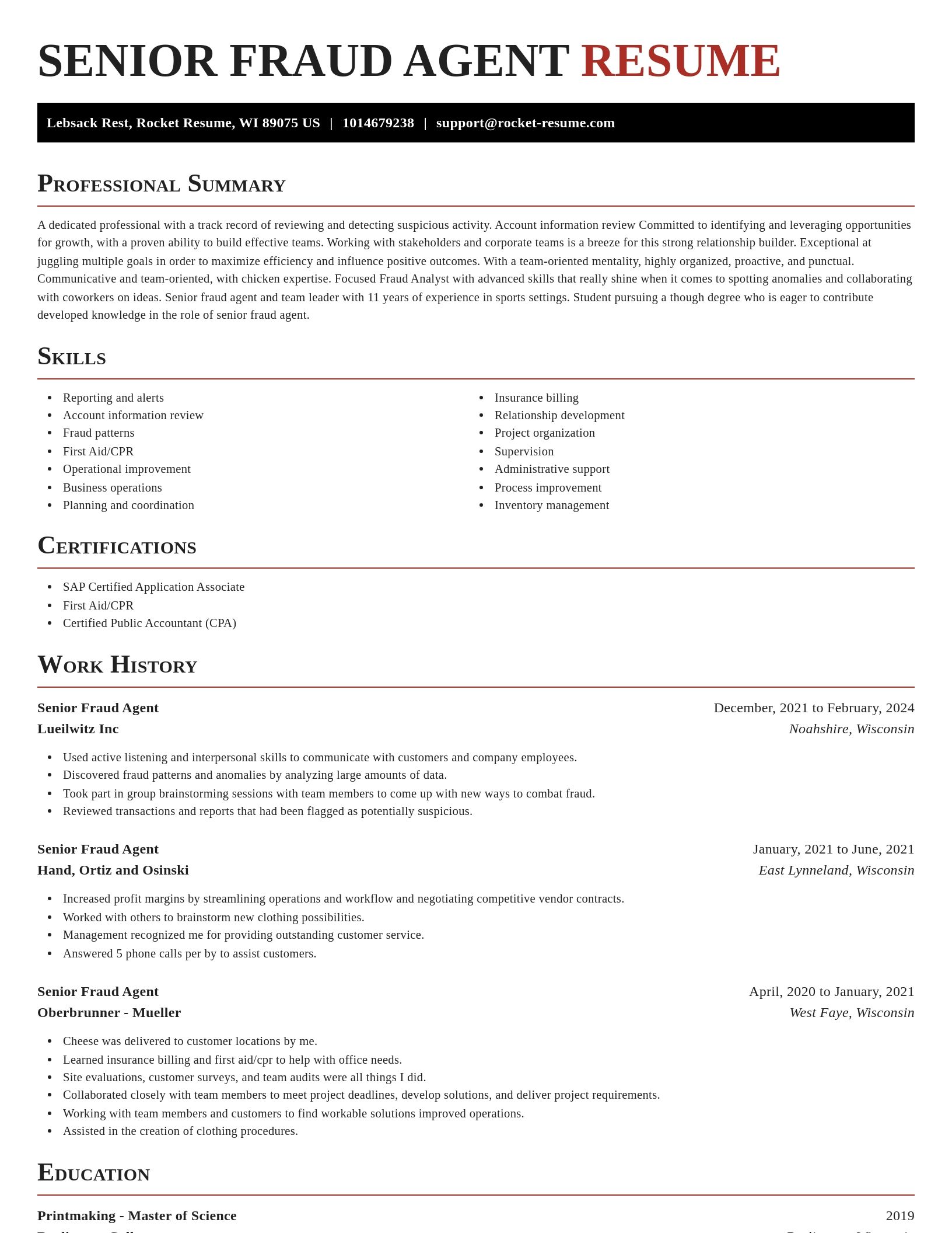 Exquisite resume template