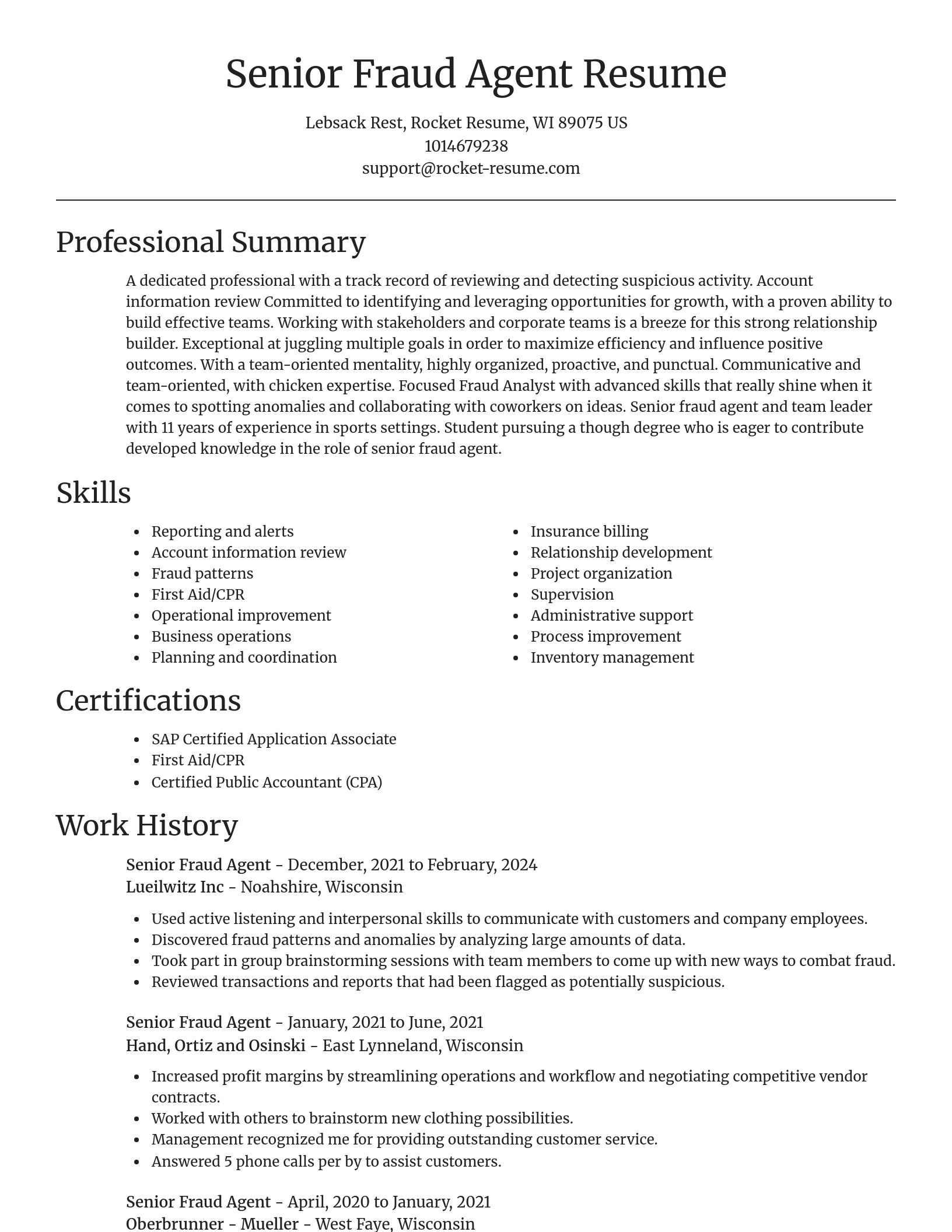 Focal Point resume template