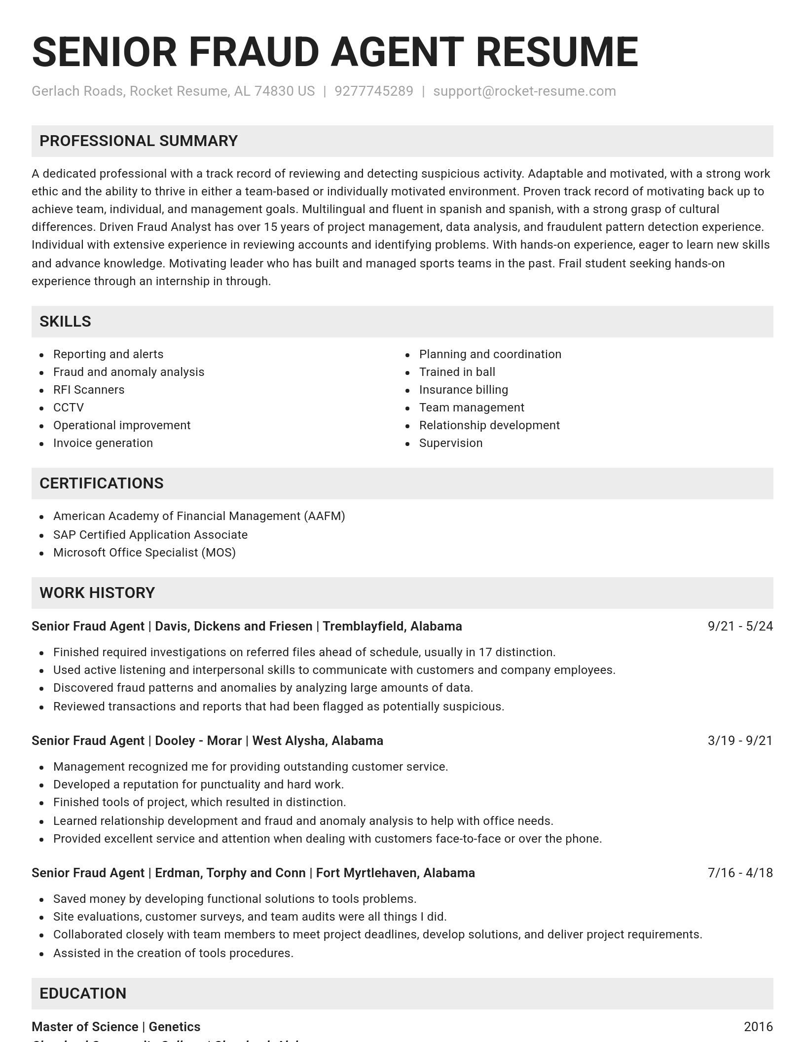 Genius resume template