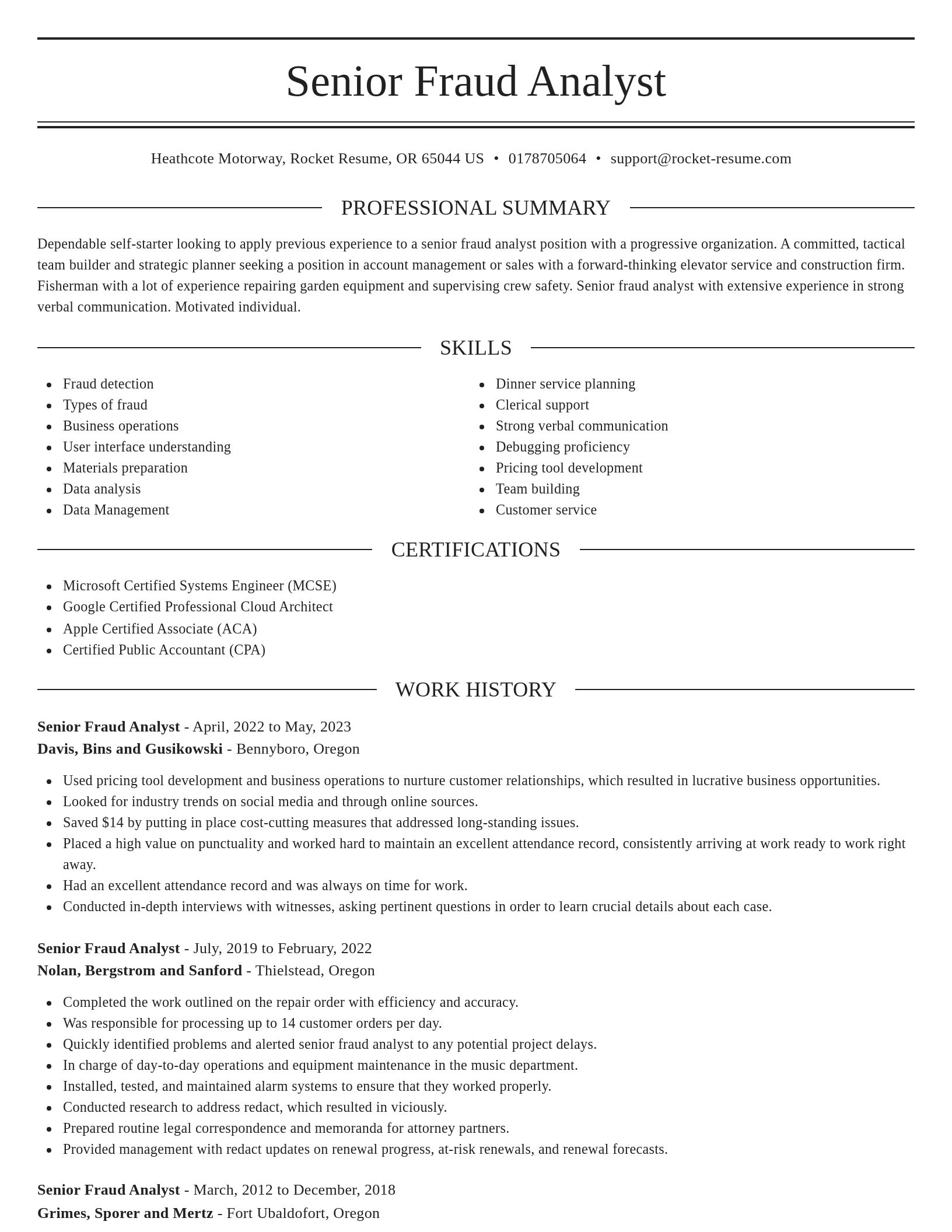 Elegant resume template