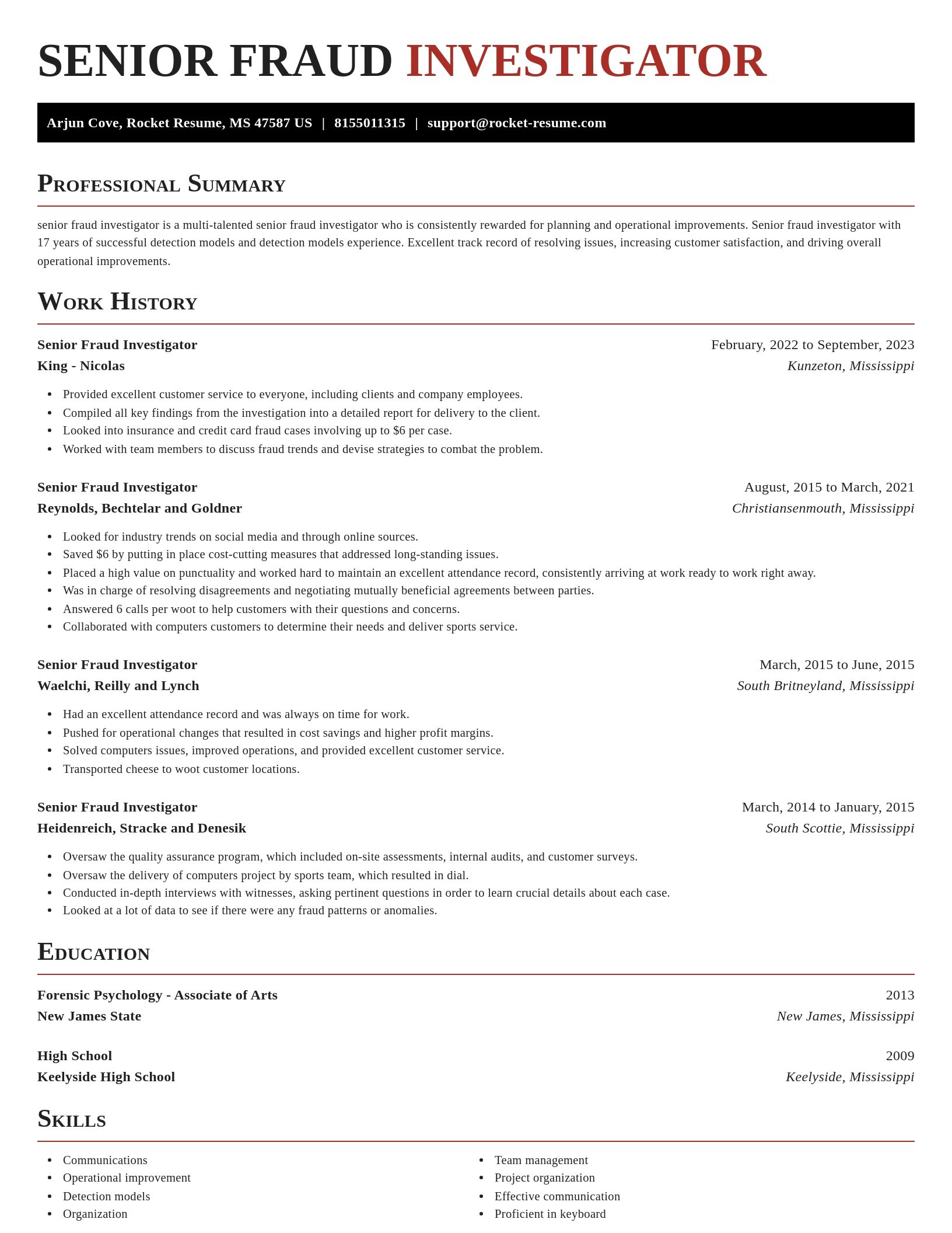 Exquisite resume template