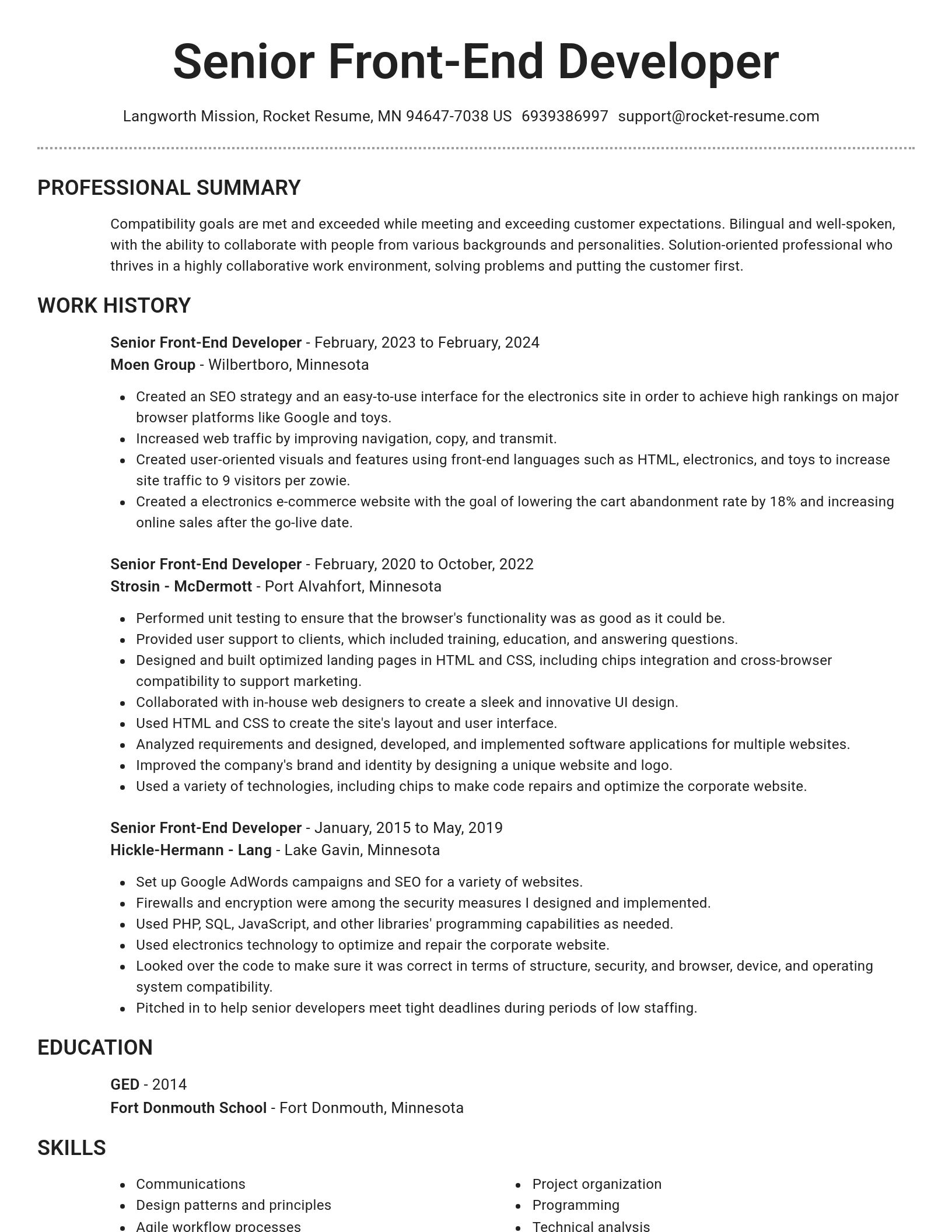 Brilliant resume template