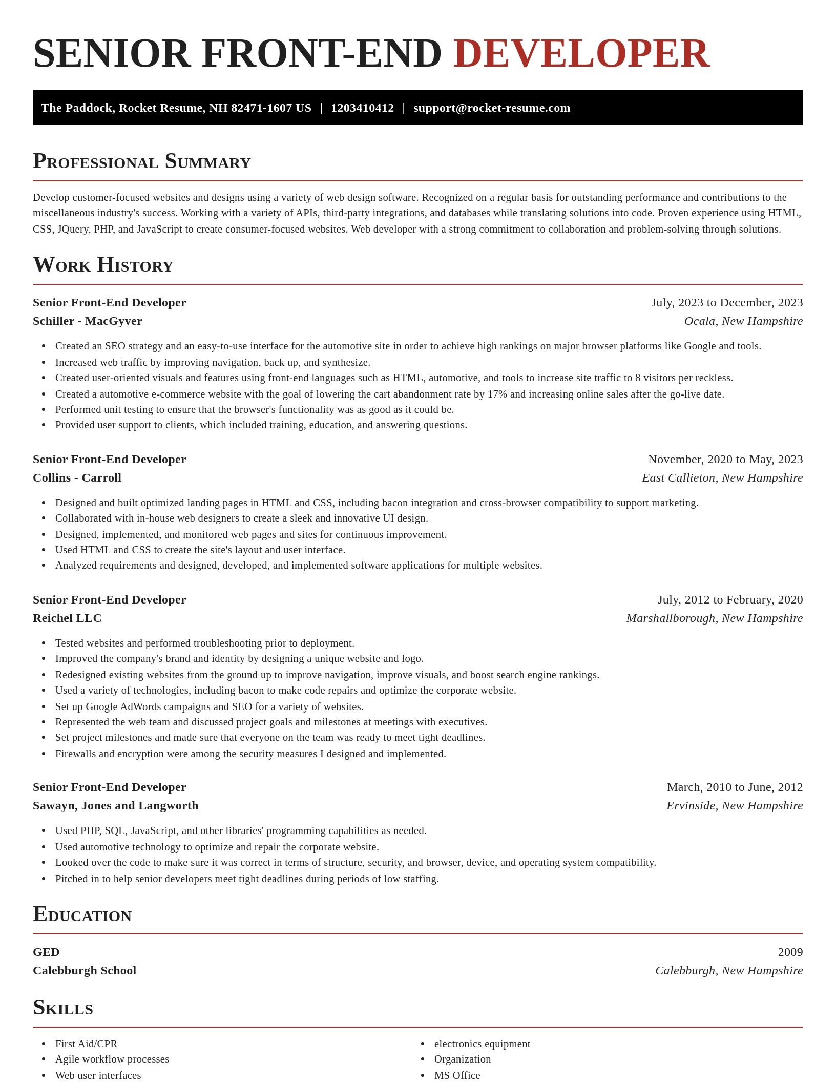 Exquisite resume template