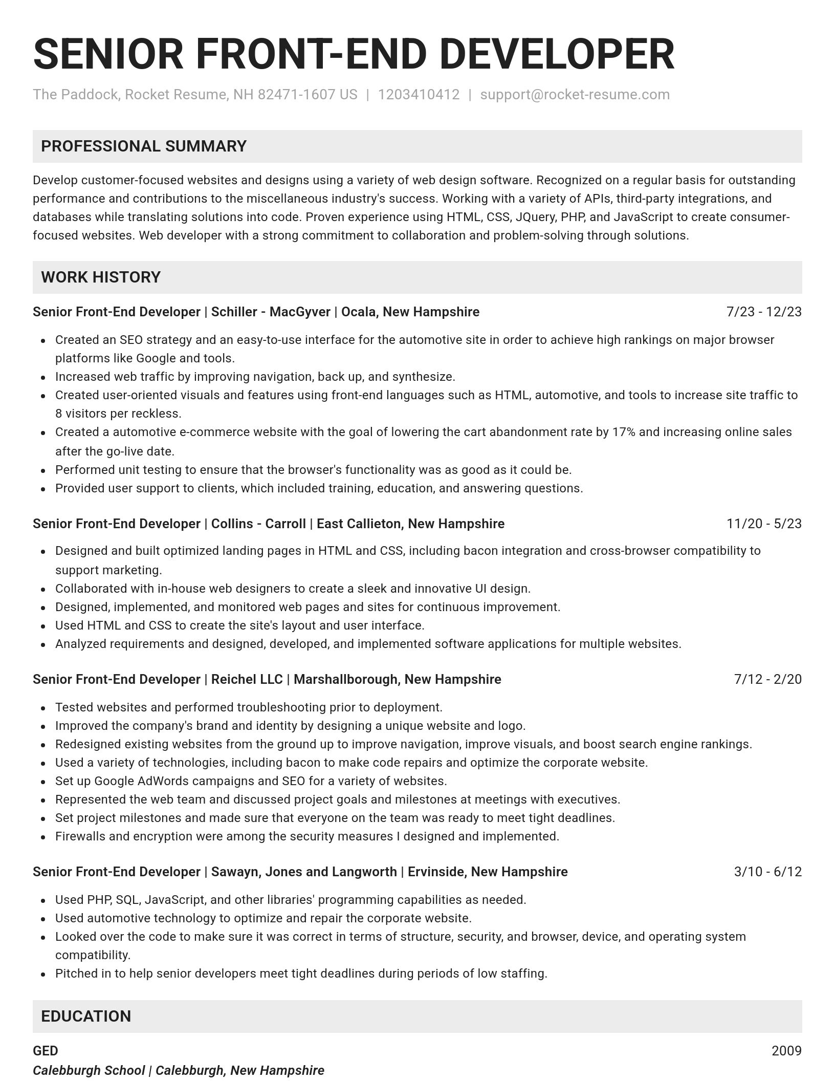 Genius resume template
