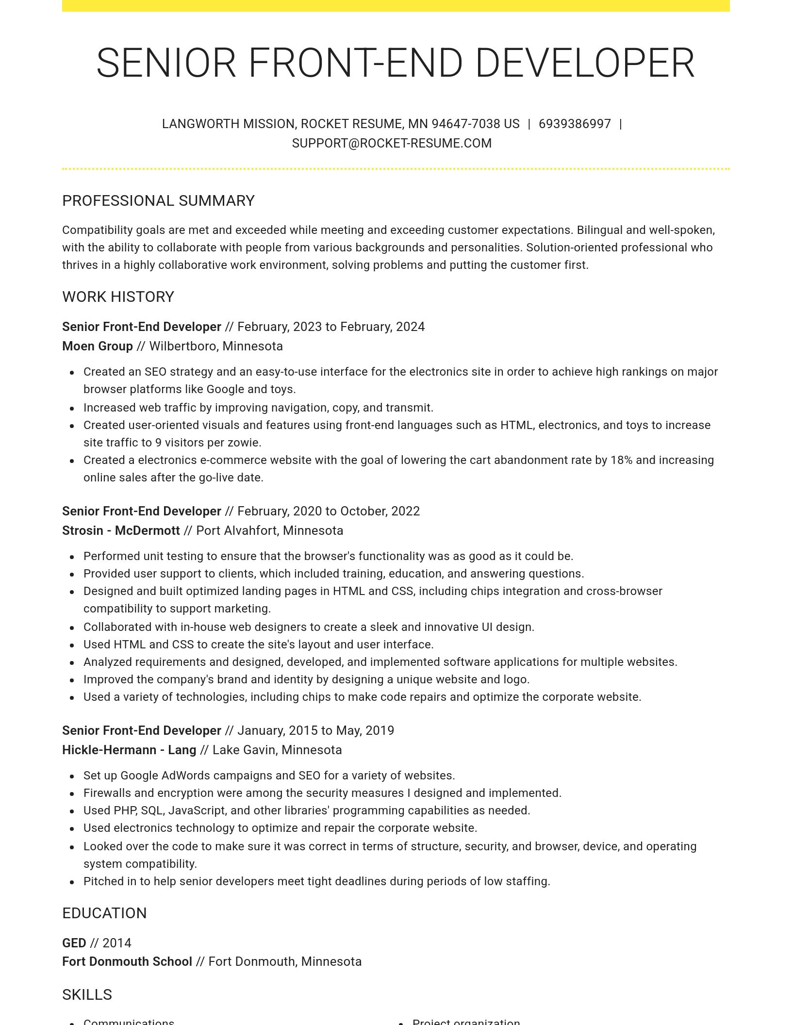 Grand resume template