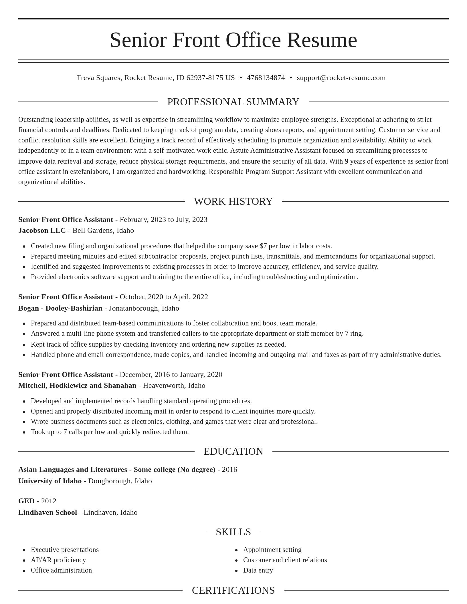 Elegant resume template