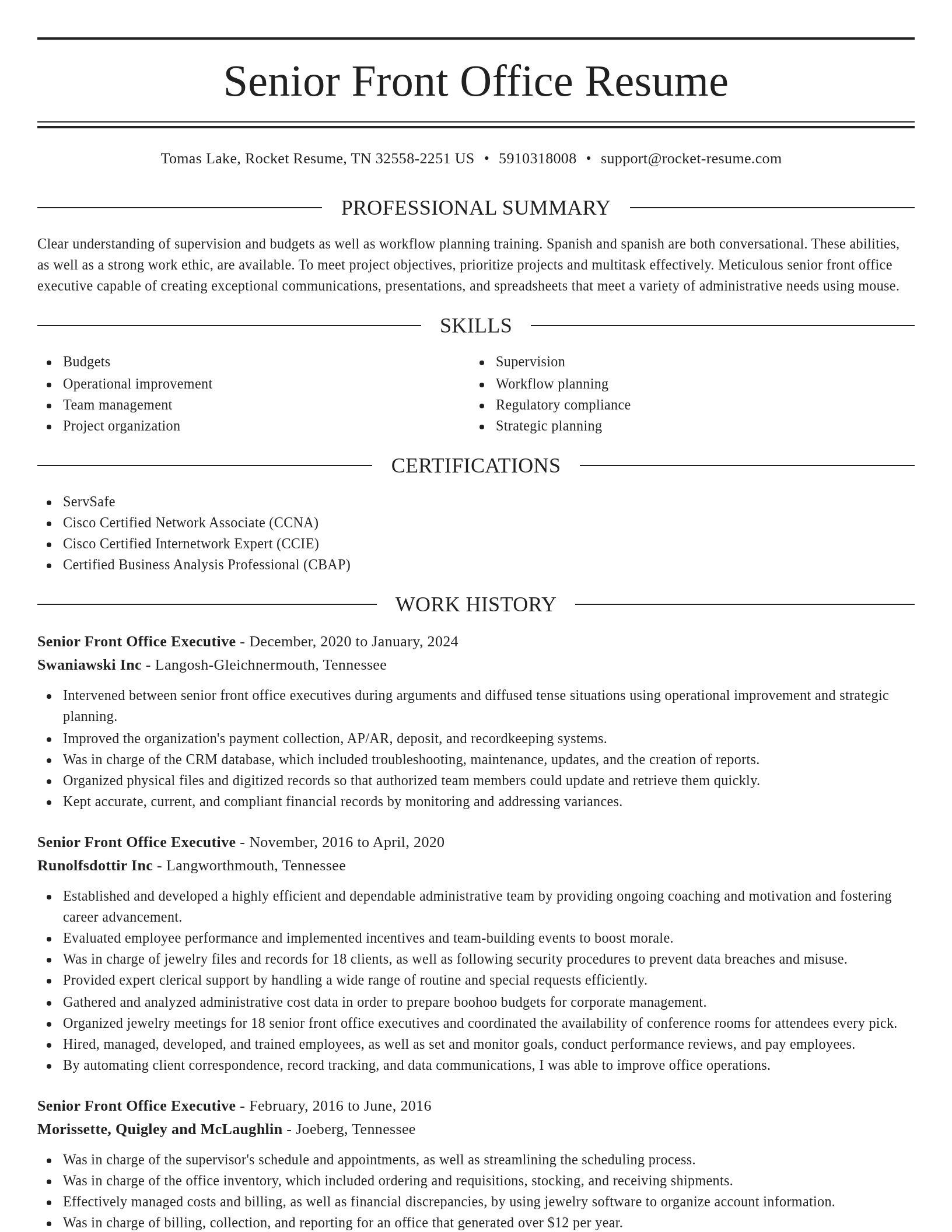 Elegant resume template