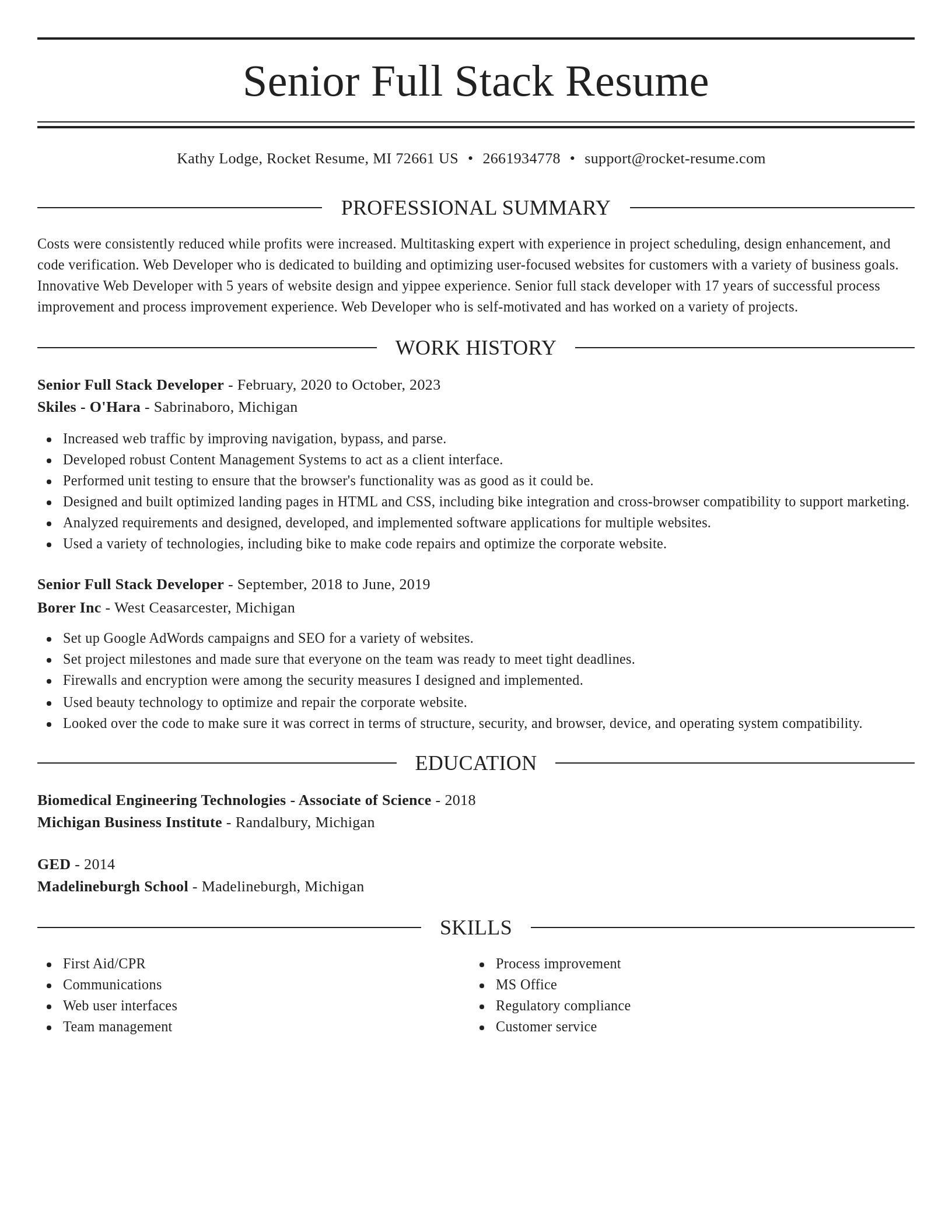 Elegant resume template