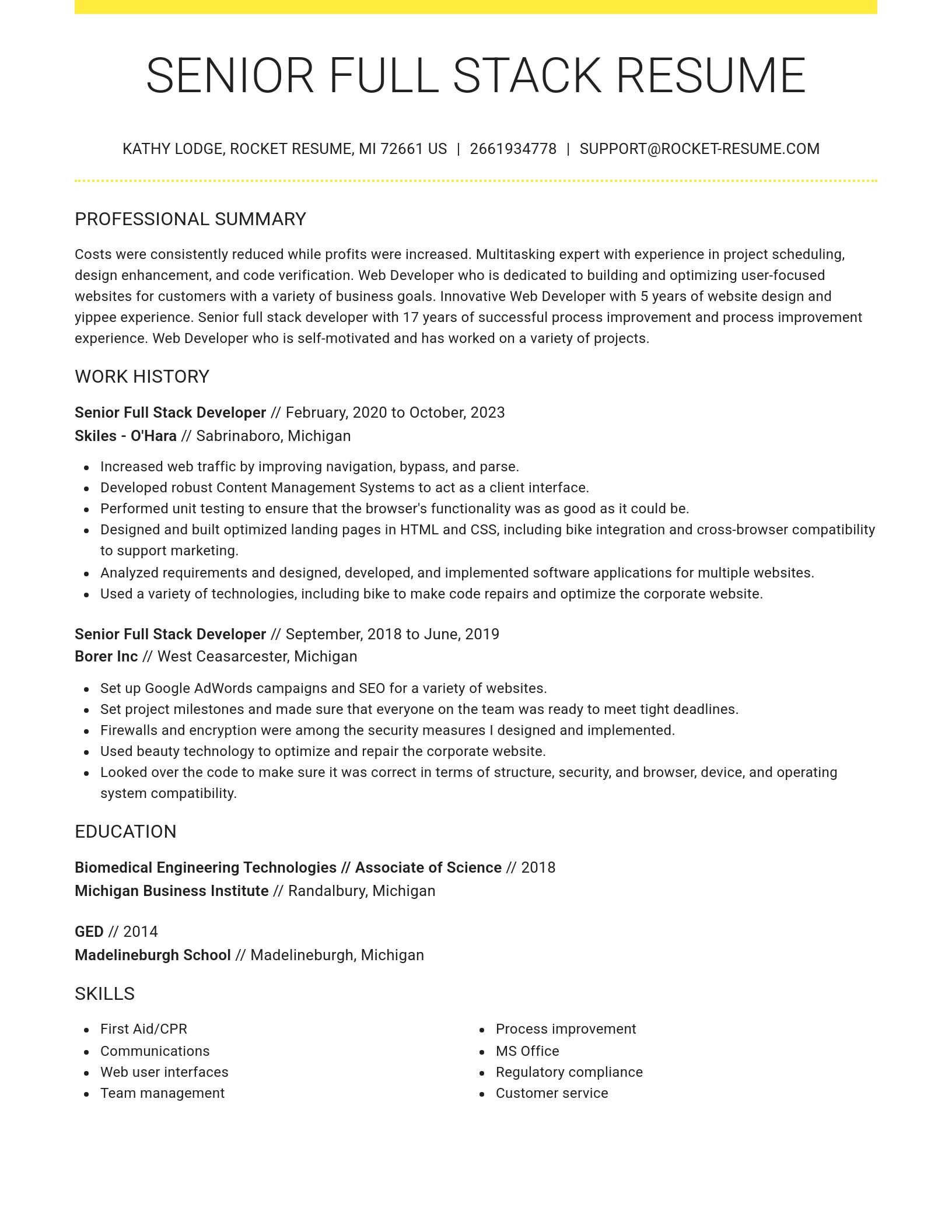 Grand resume template