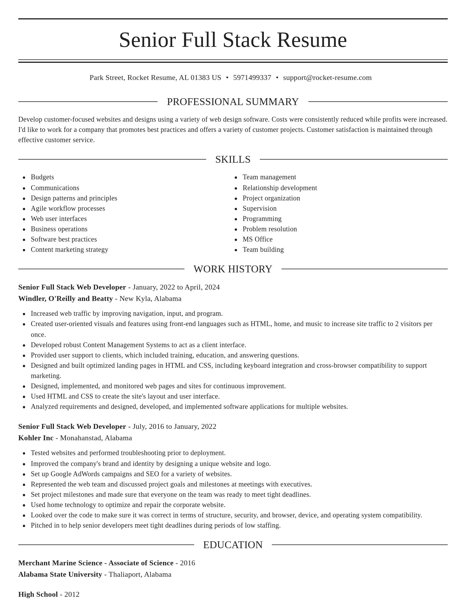 Elegant resume template