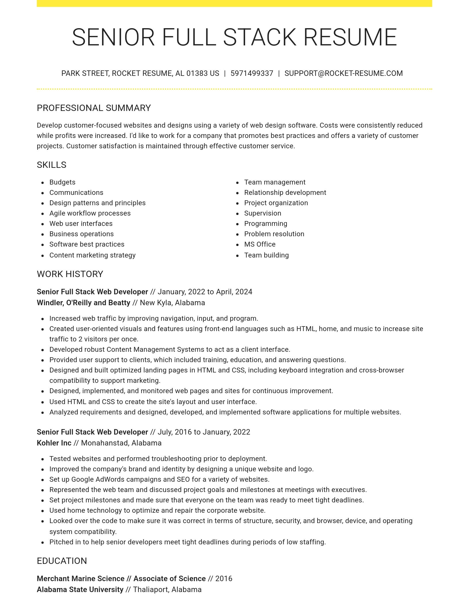 Grand resume template