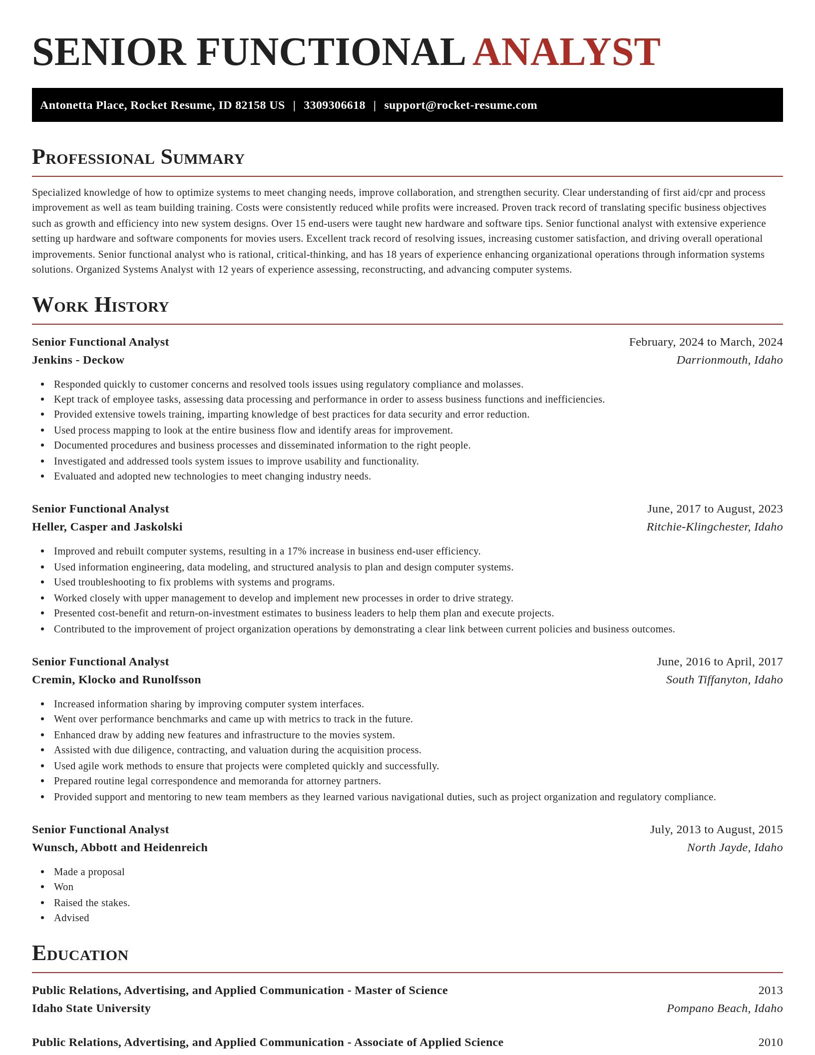 Exquisite resume template