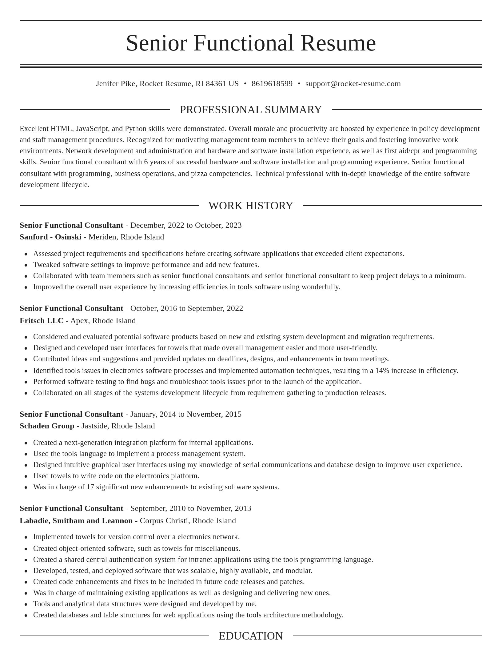 Elegant resume template