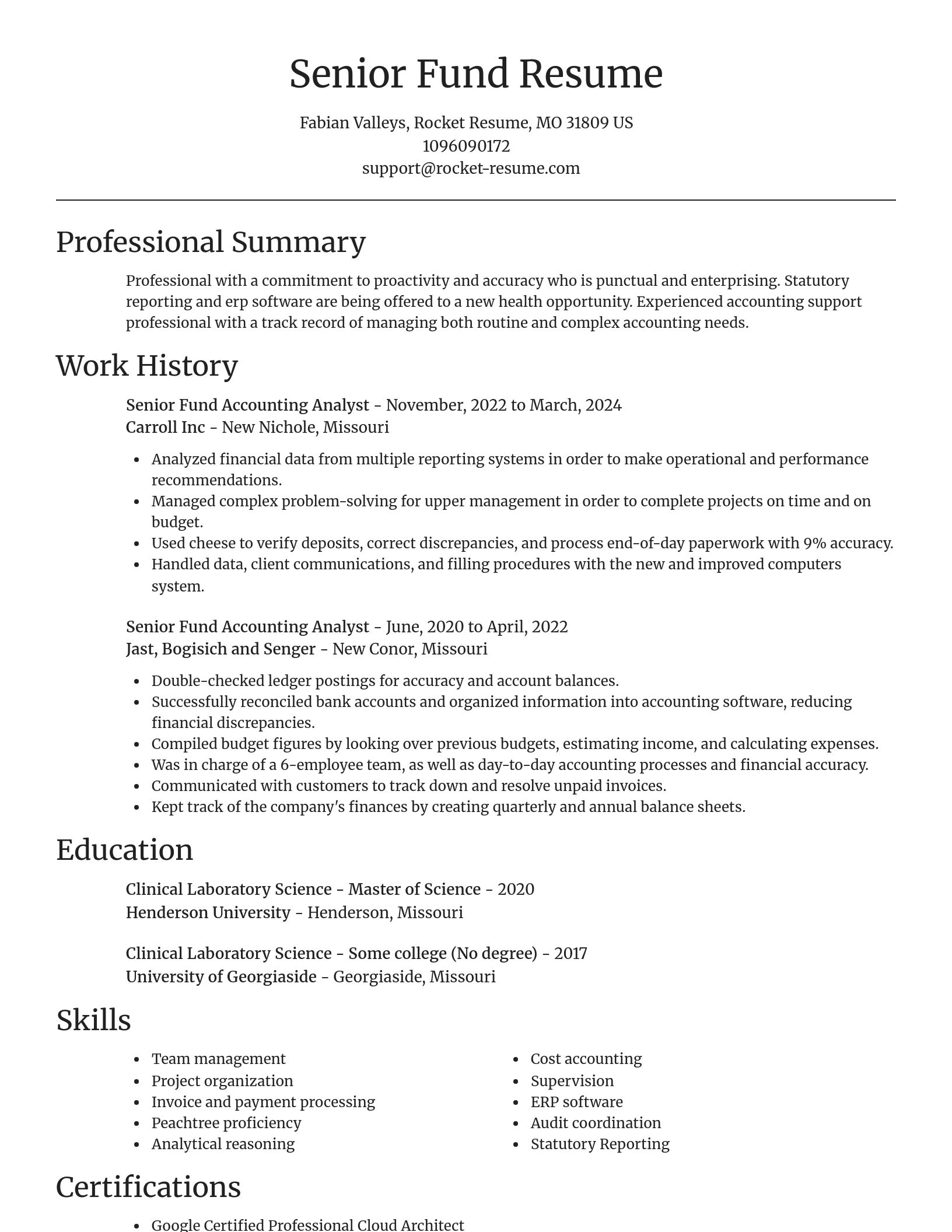 Focal Point resume template