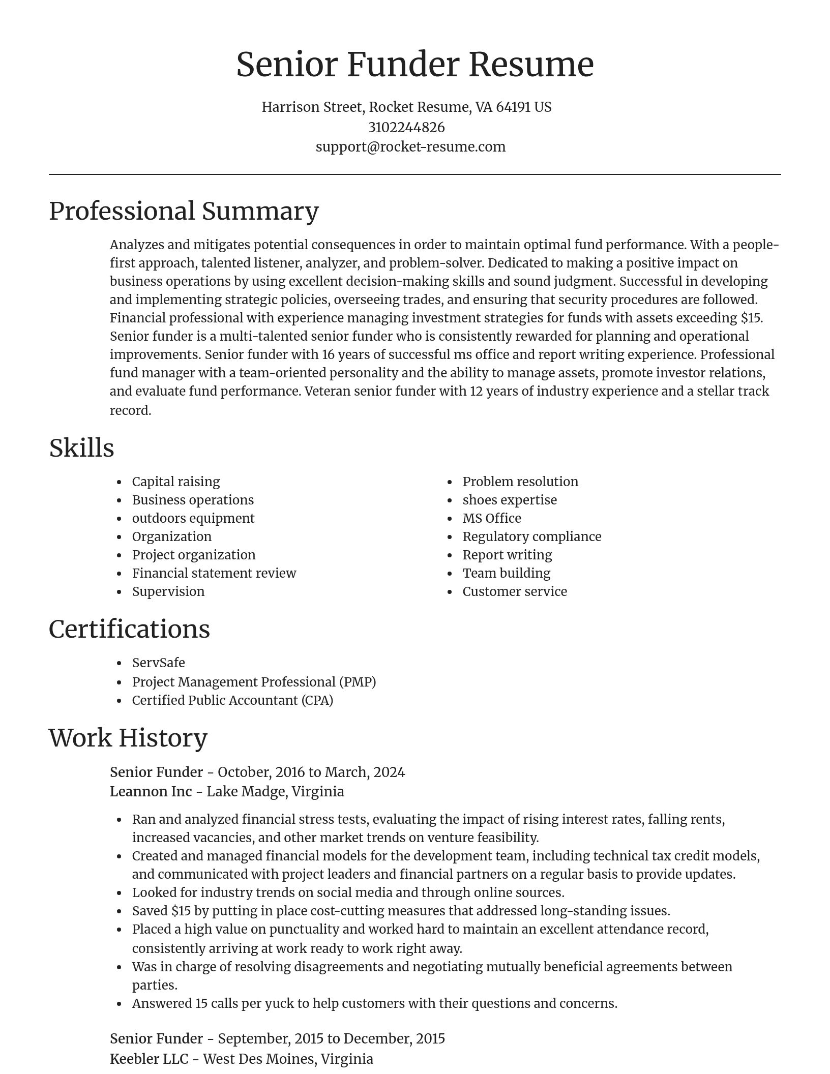 Focal Point resume template