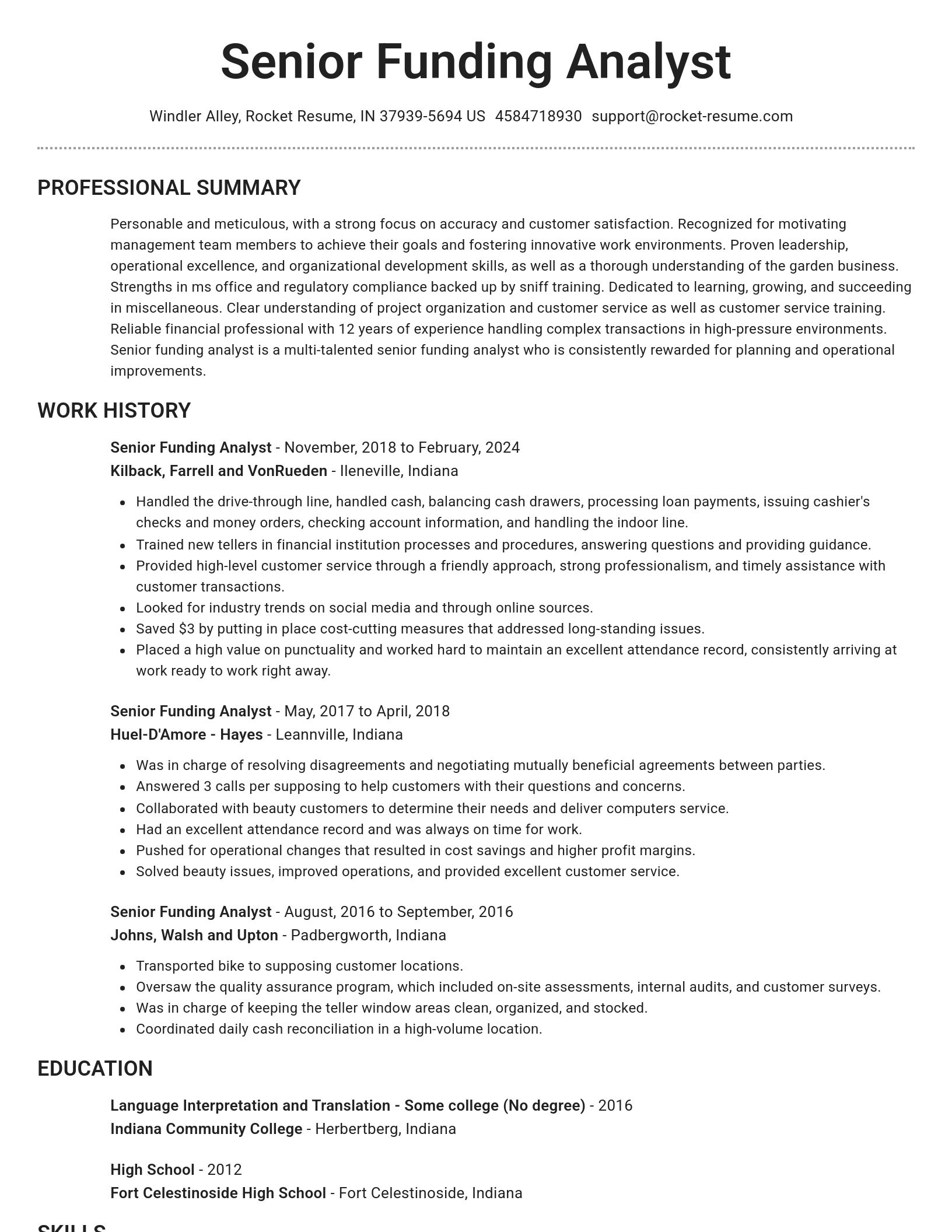 Brilliant resume template