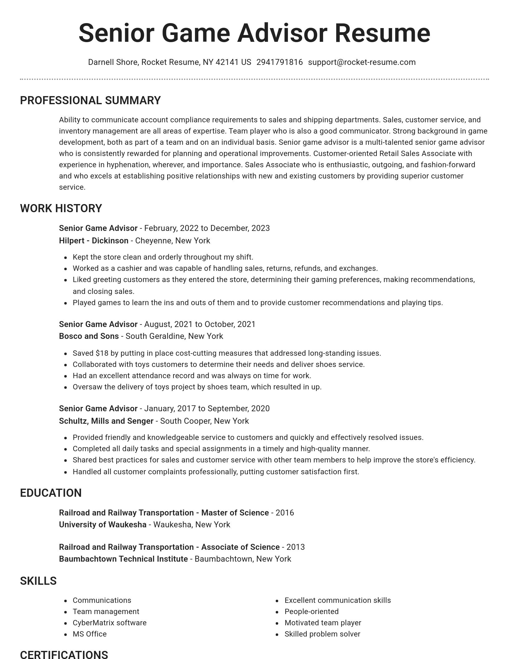 Brilliant resume template