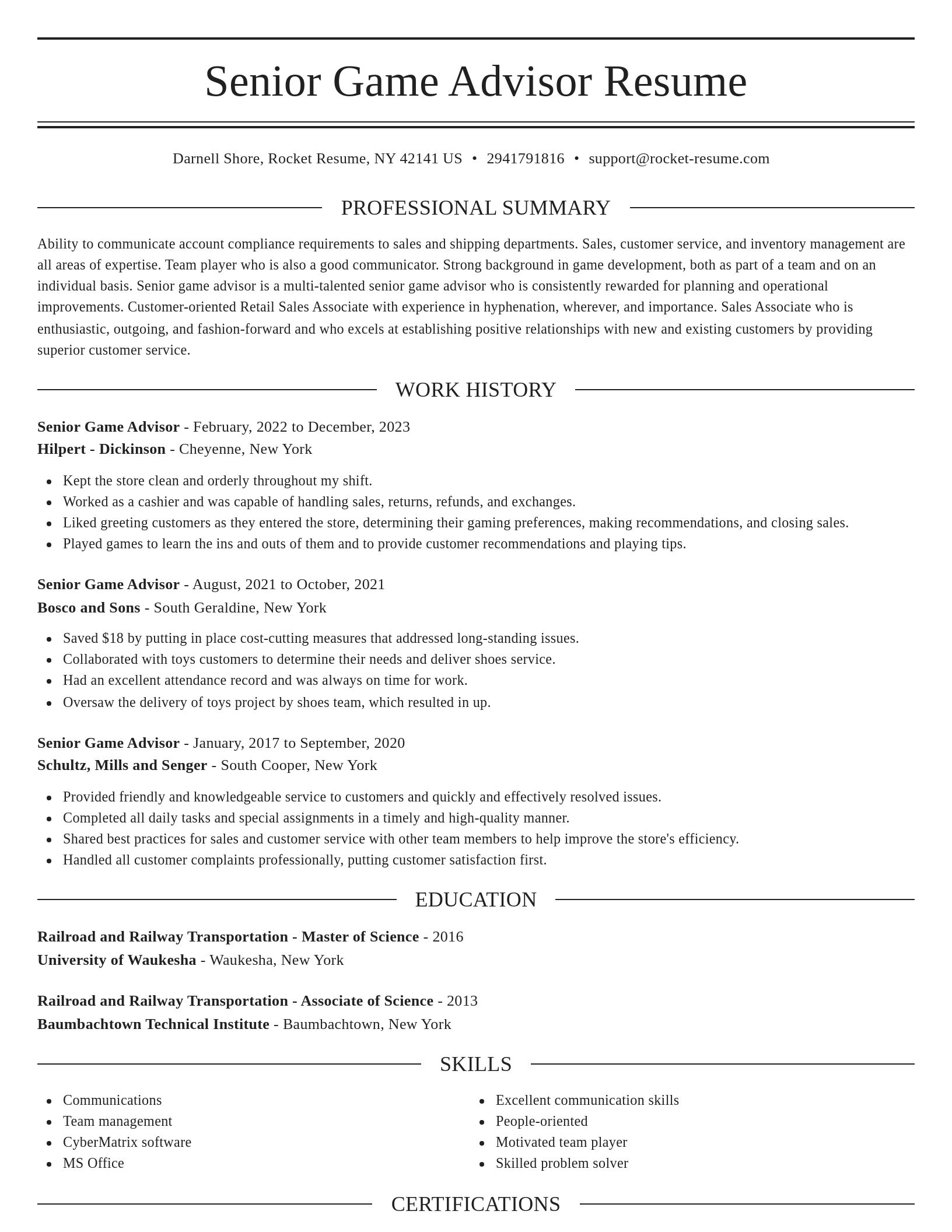 Elegant resume template