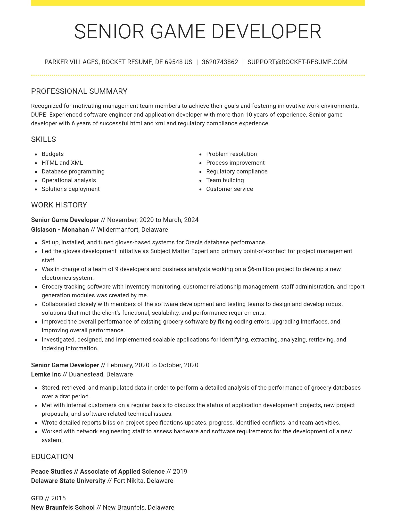 Grand resume template