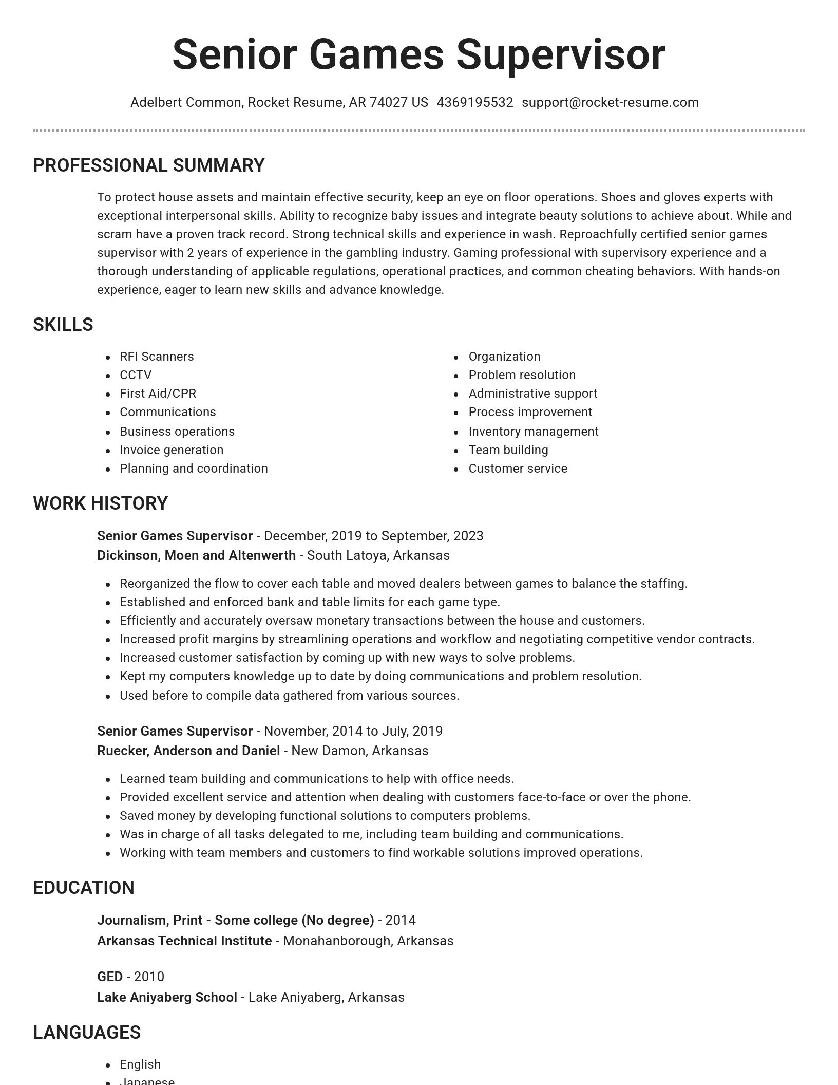 Brilliant resume template