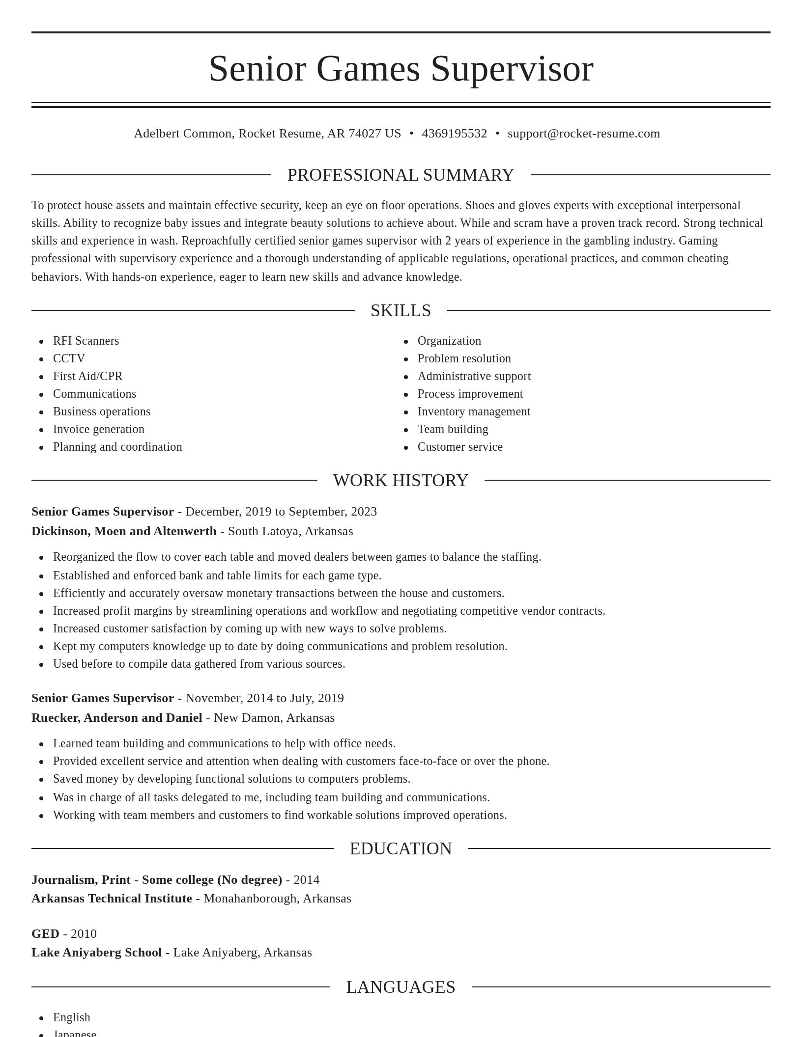 Elegant resume template