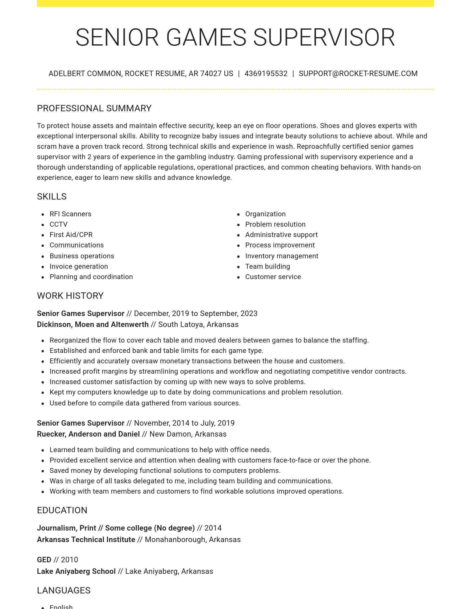 Grand resume template