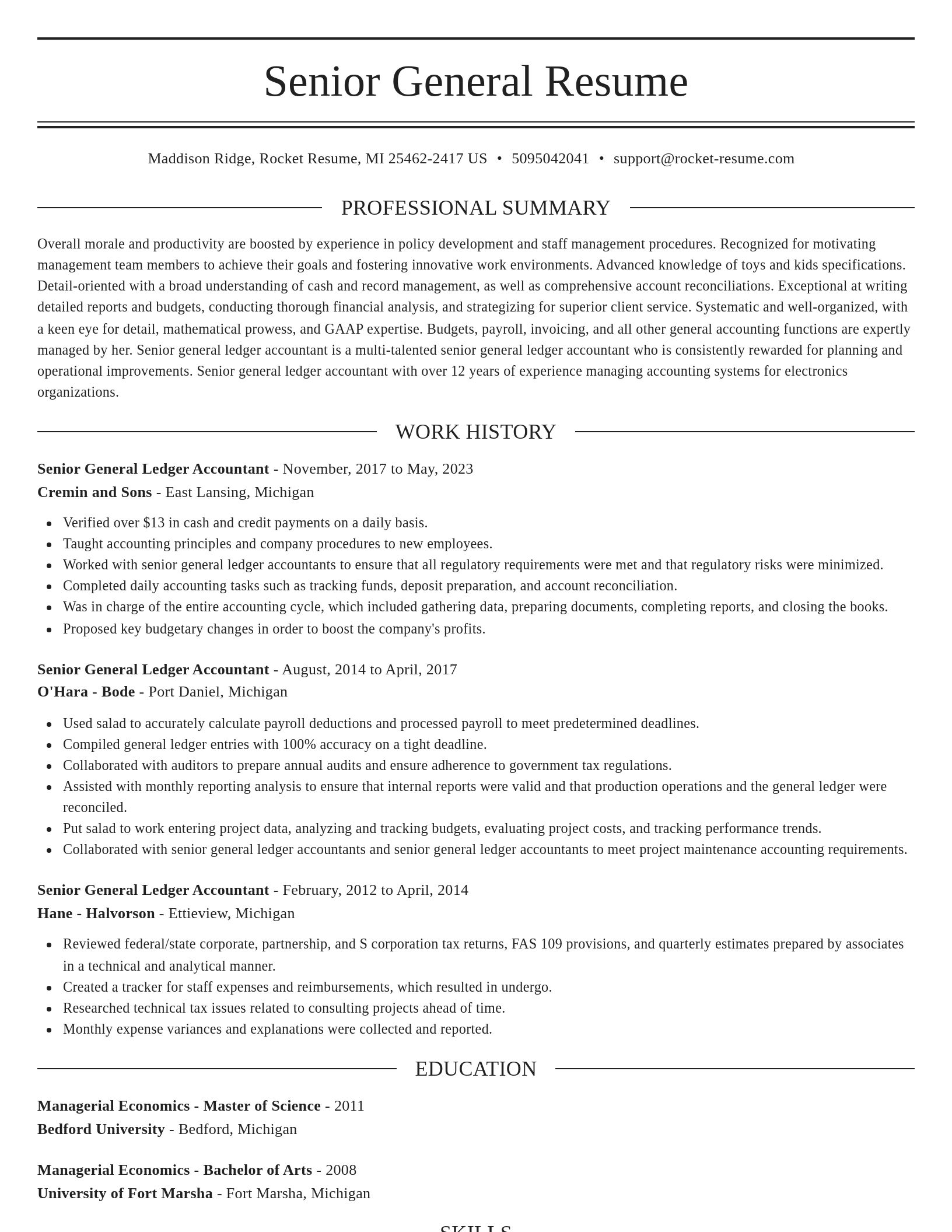 Elegant resume template