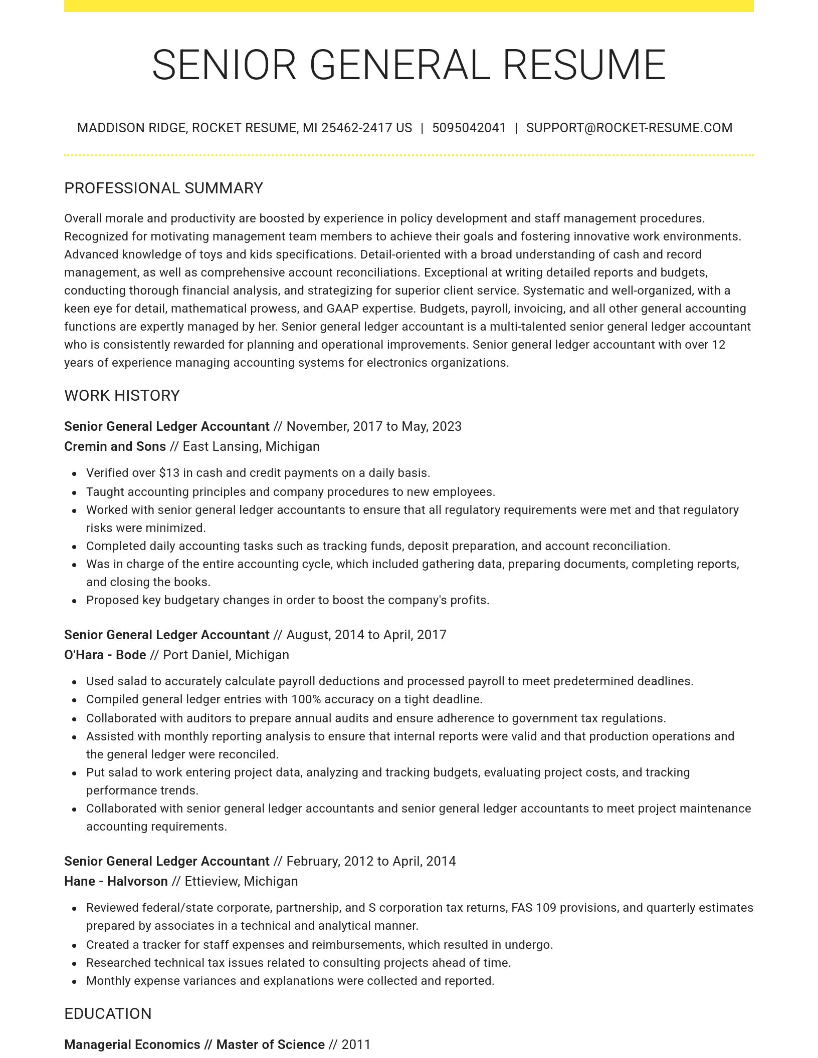 Grand resume template