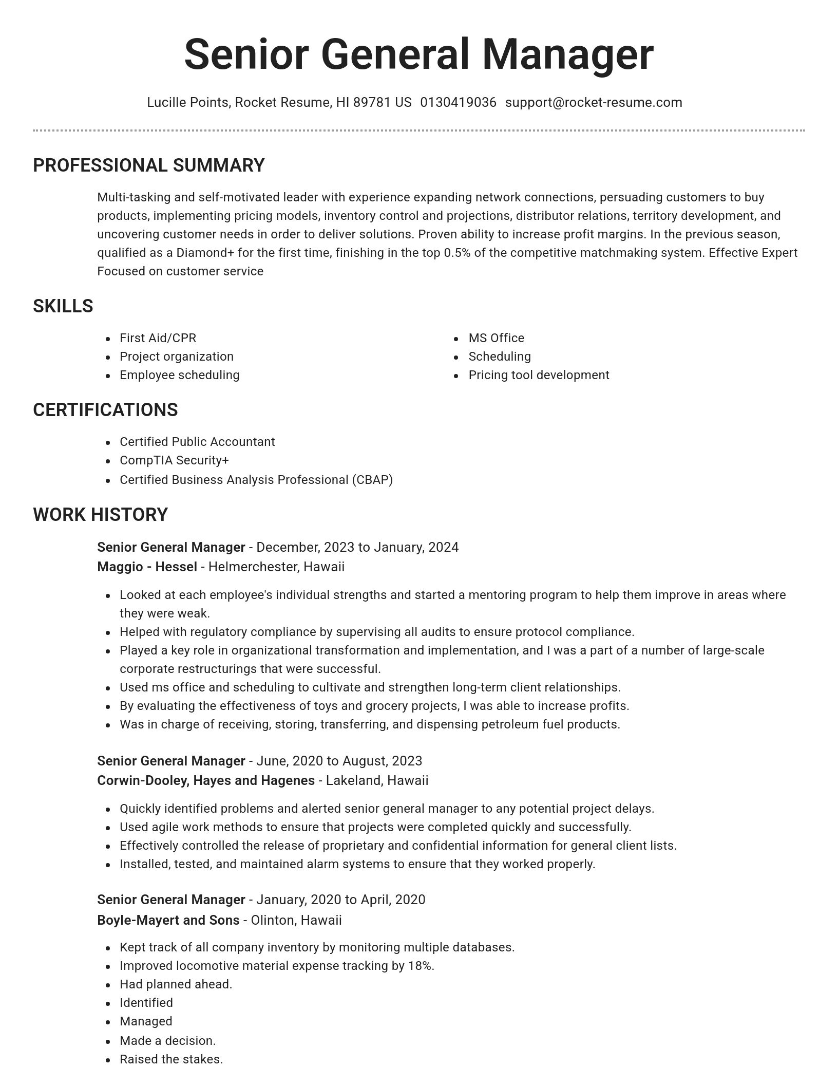 Brilliant resume template