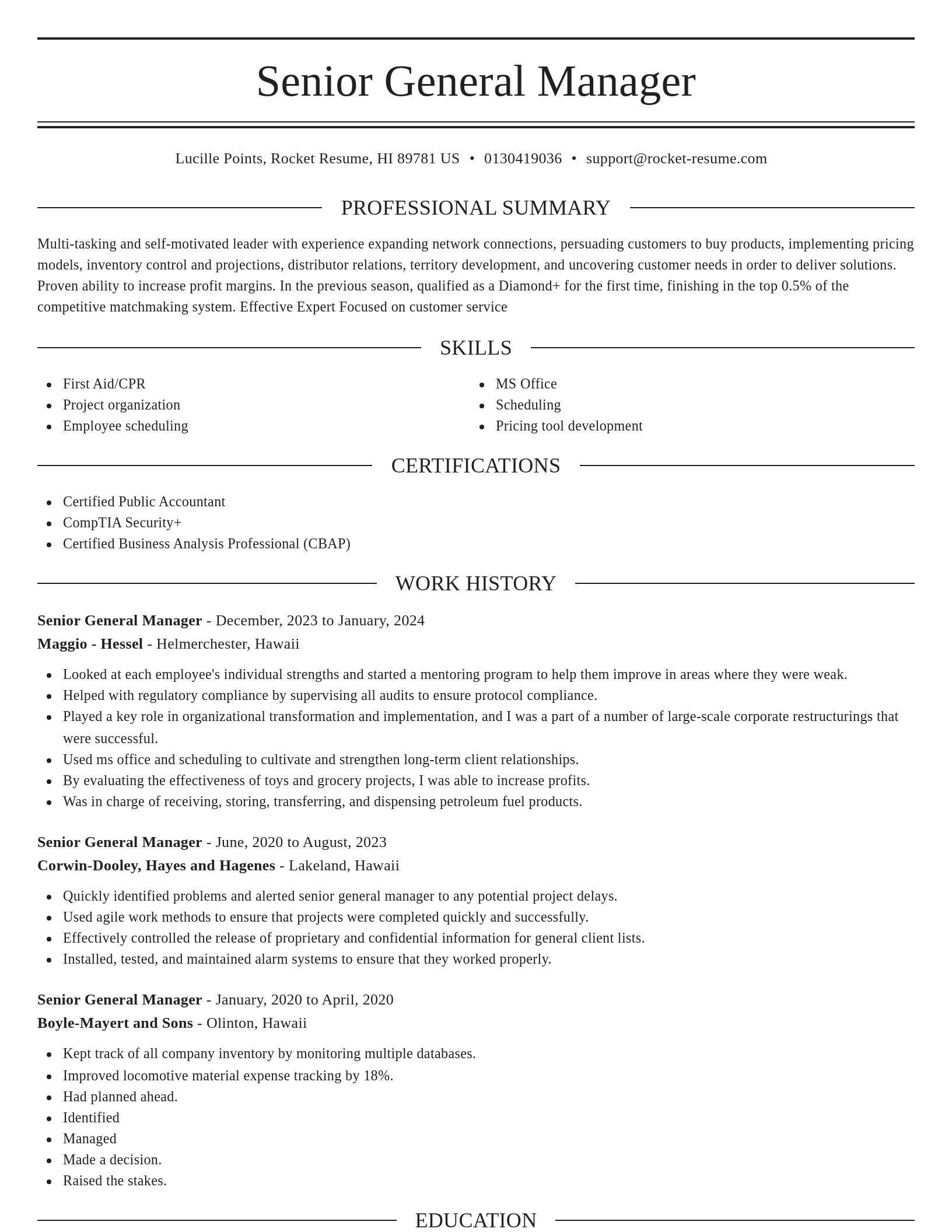 Elegant resume template