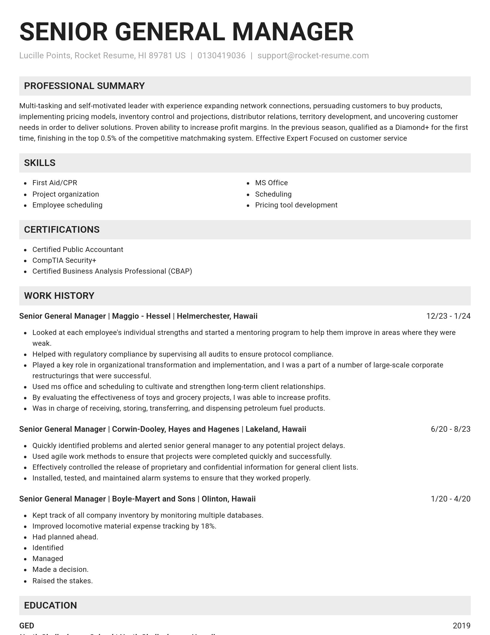 Genius resume template