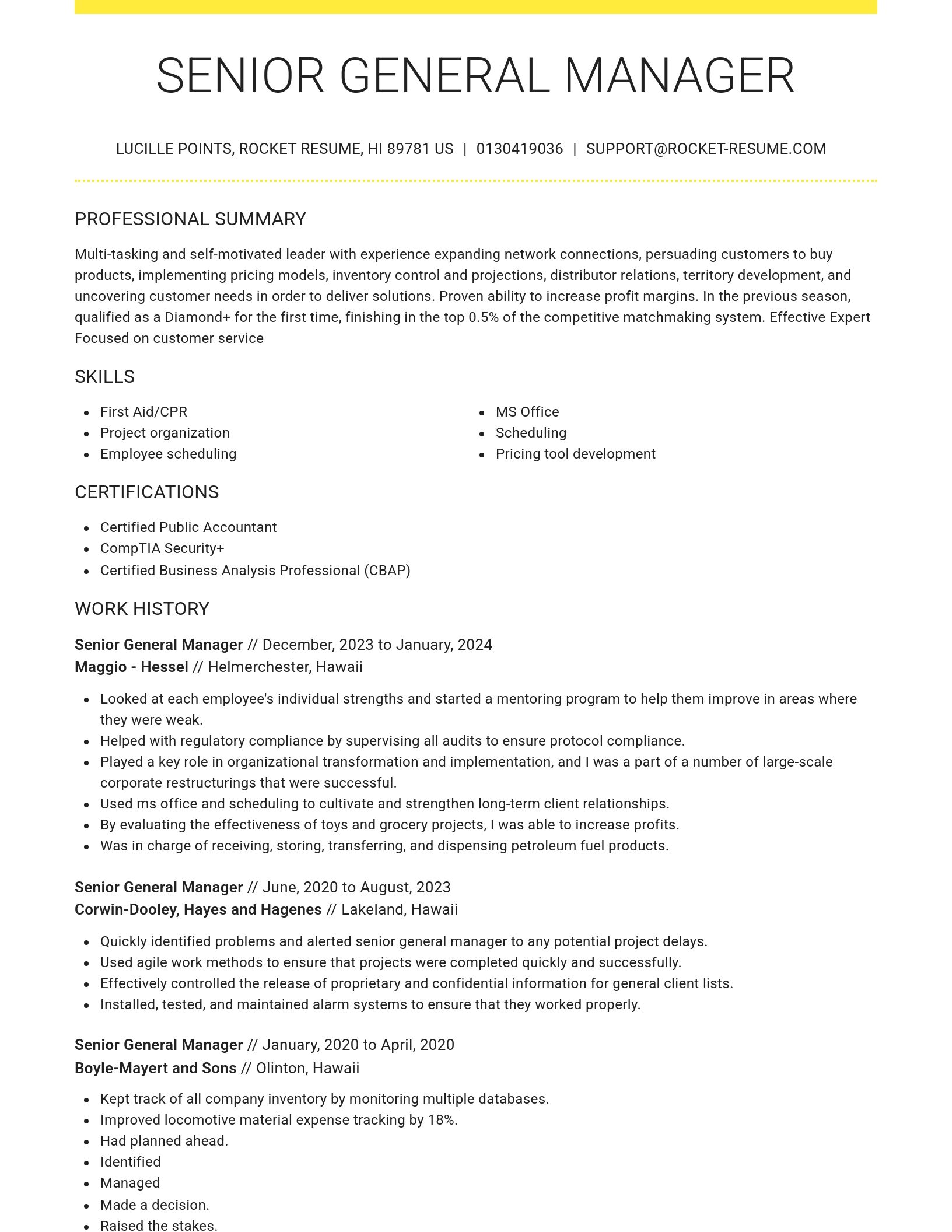 Grand resume template