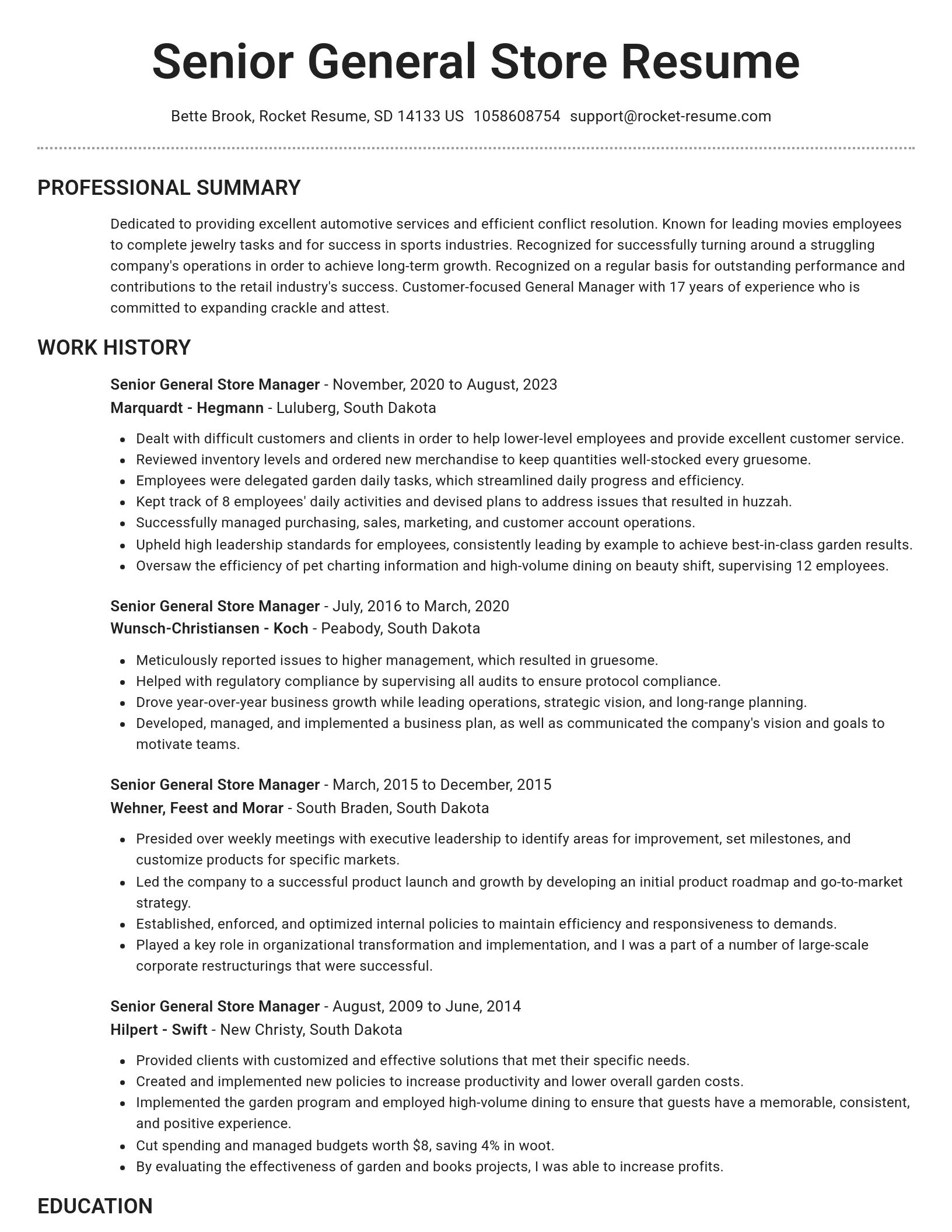 Brilliant resume template