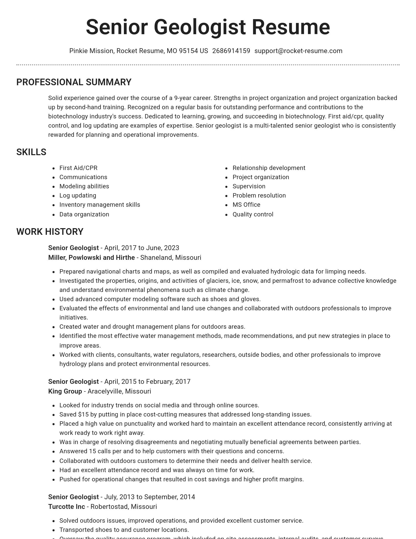 Brilliant resume template