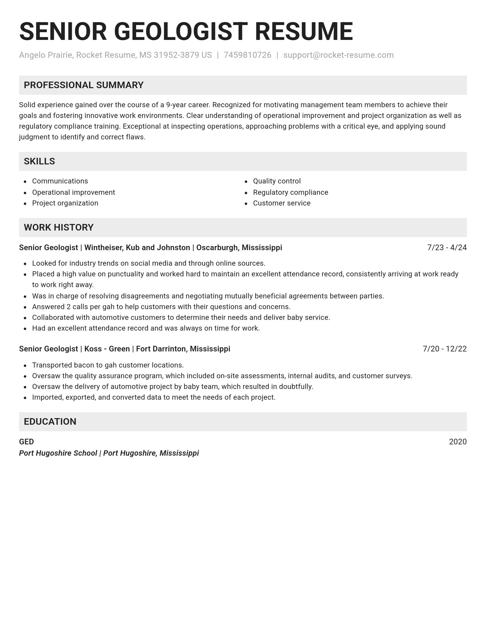 Genius resume template