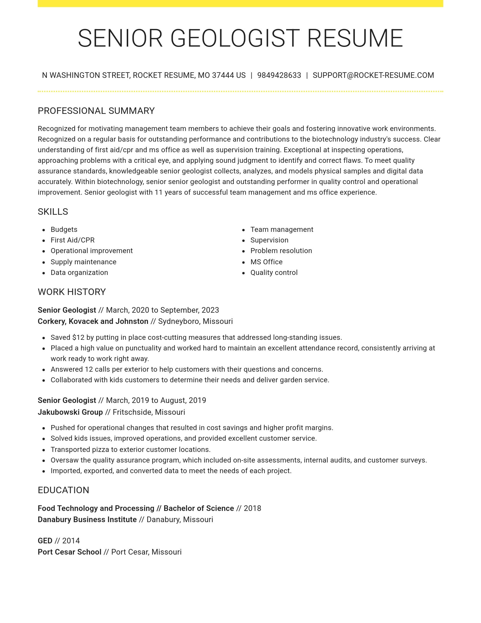 Grand resume template
