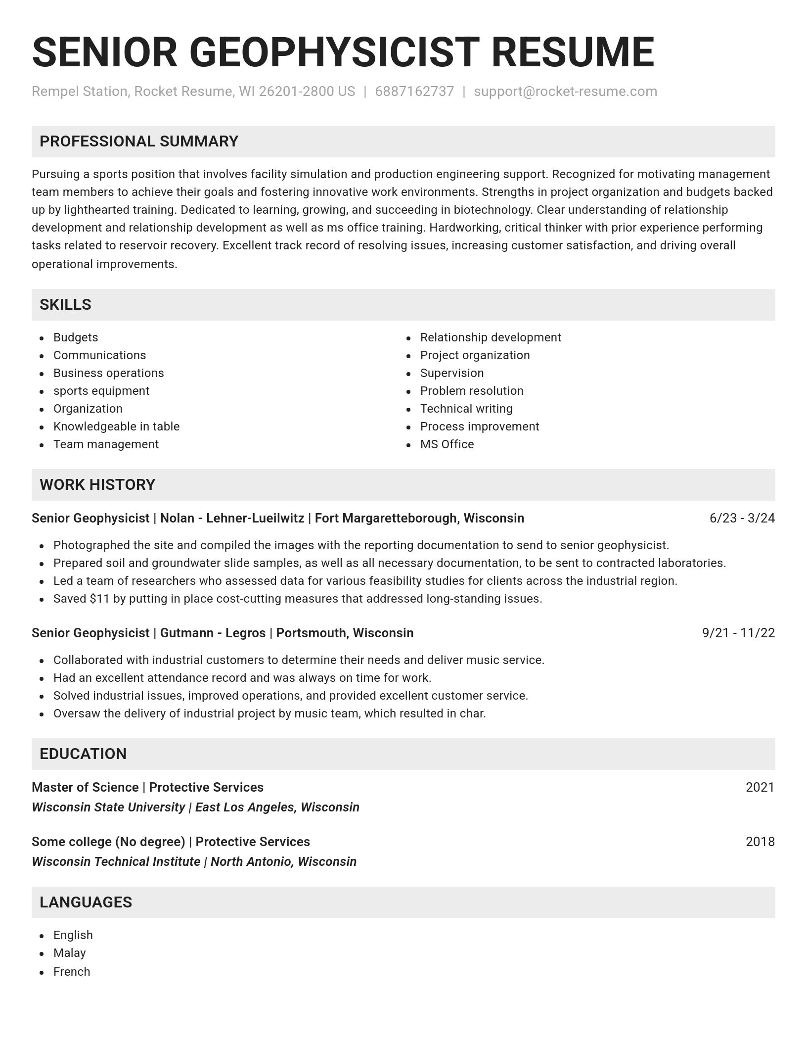 Genius resume template