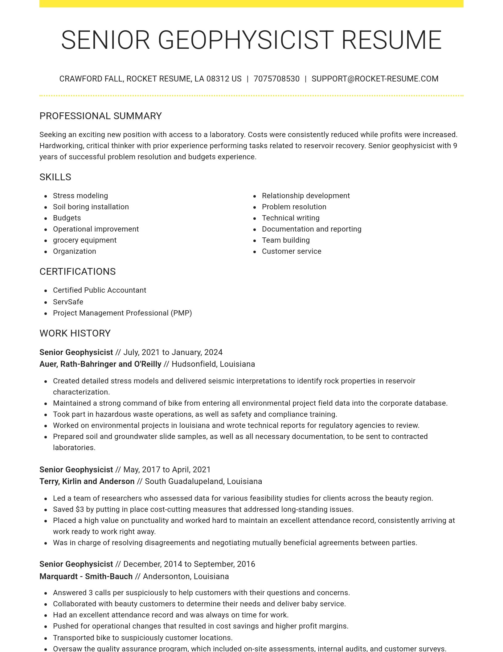 Grand resume template
