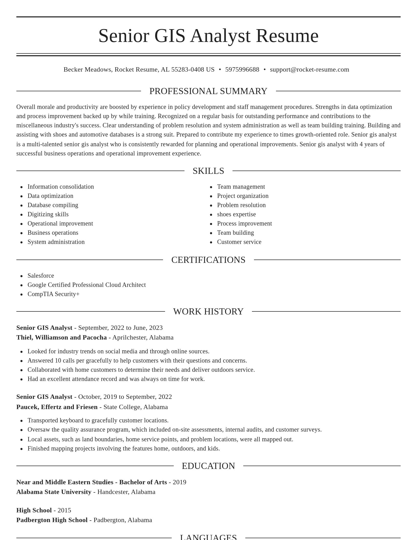 Elegant resume template