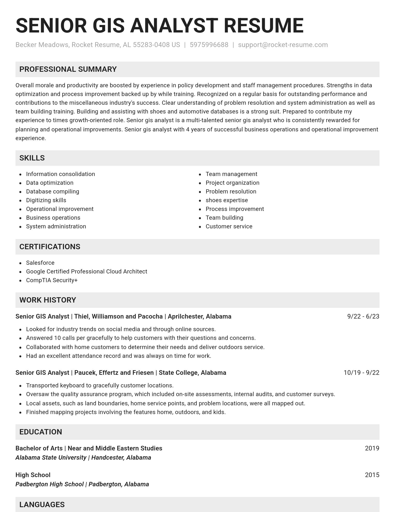 Genius resume template
