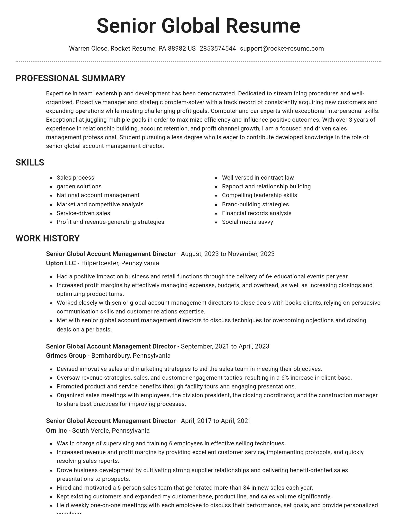 Brilliant resume template