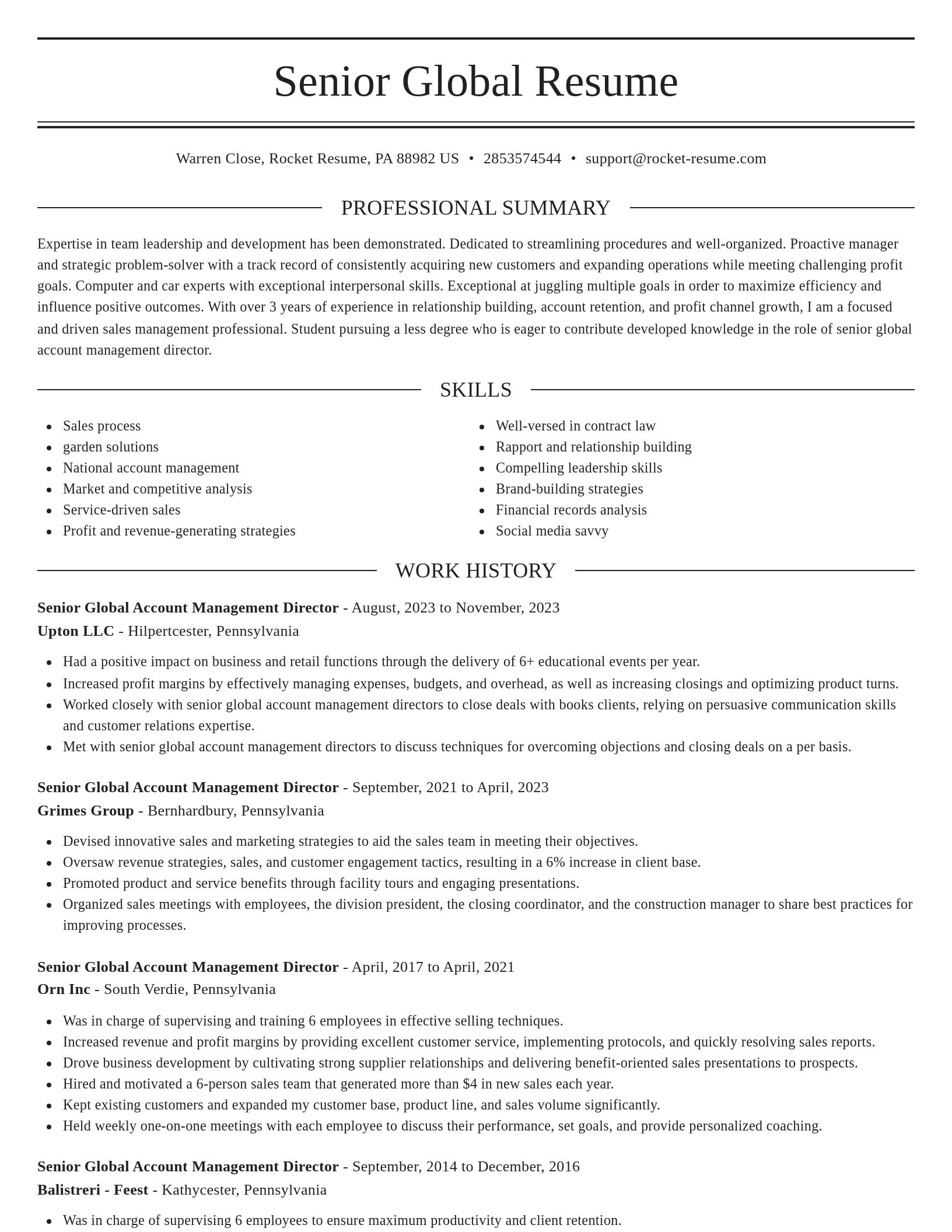 Elegant resume template