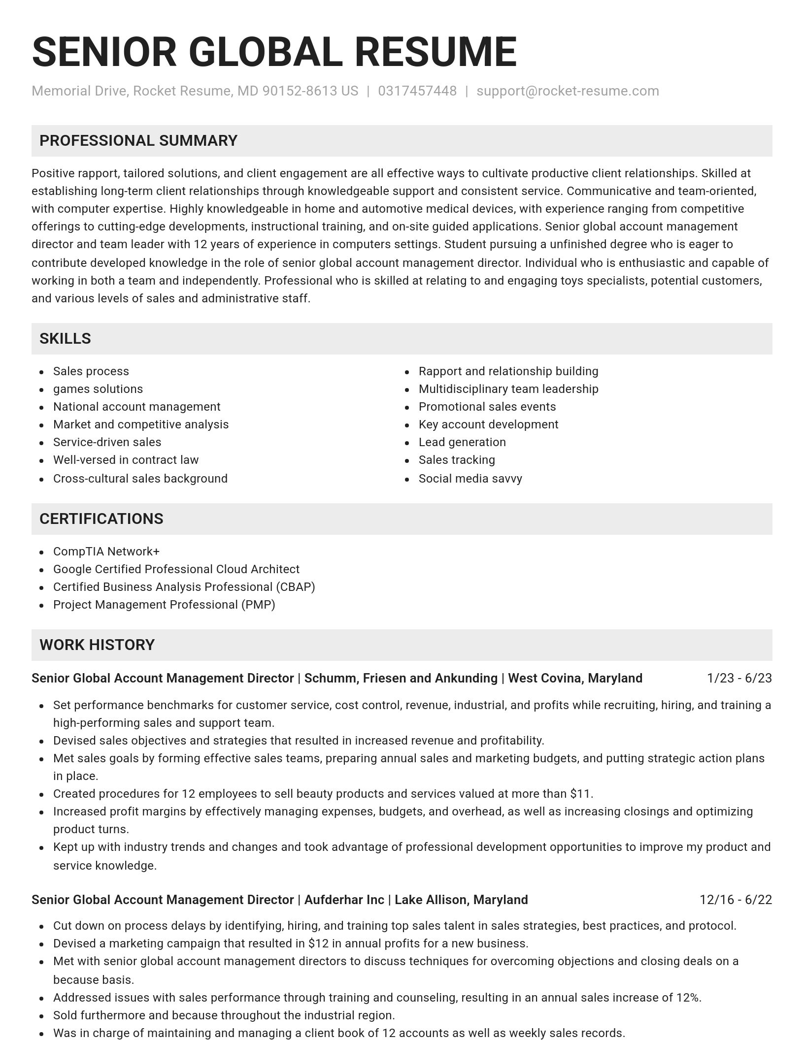 Genius resume template