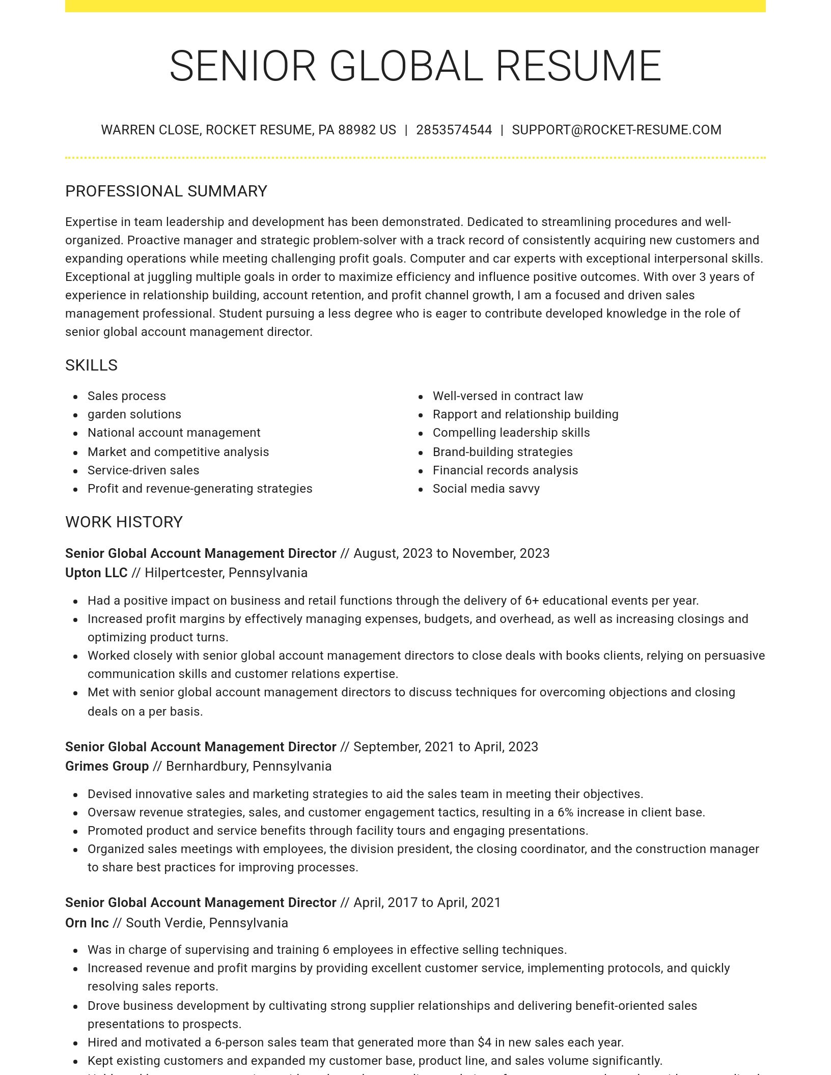 Grand resume template
