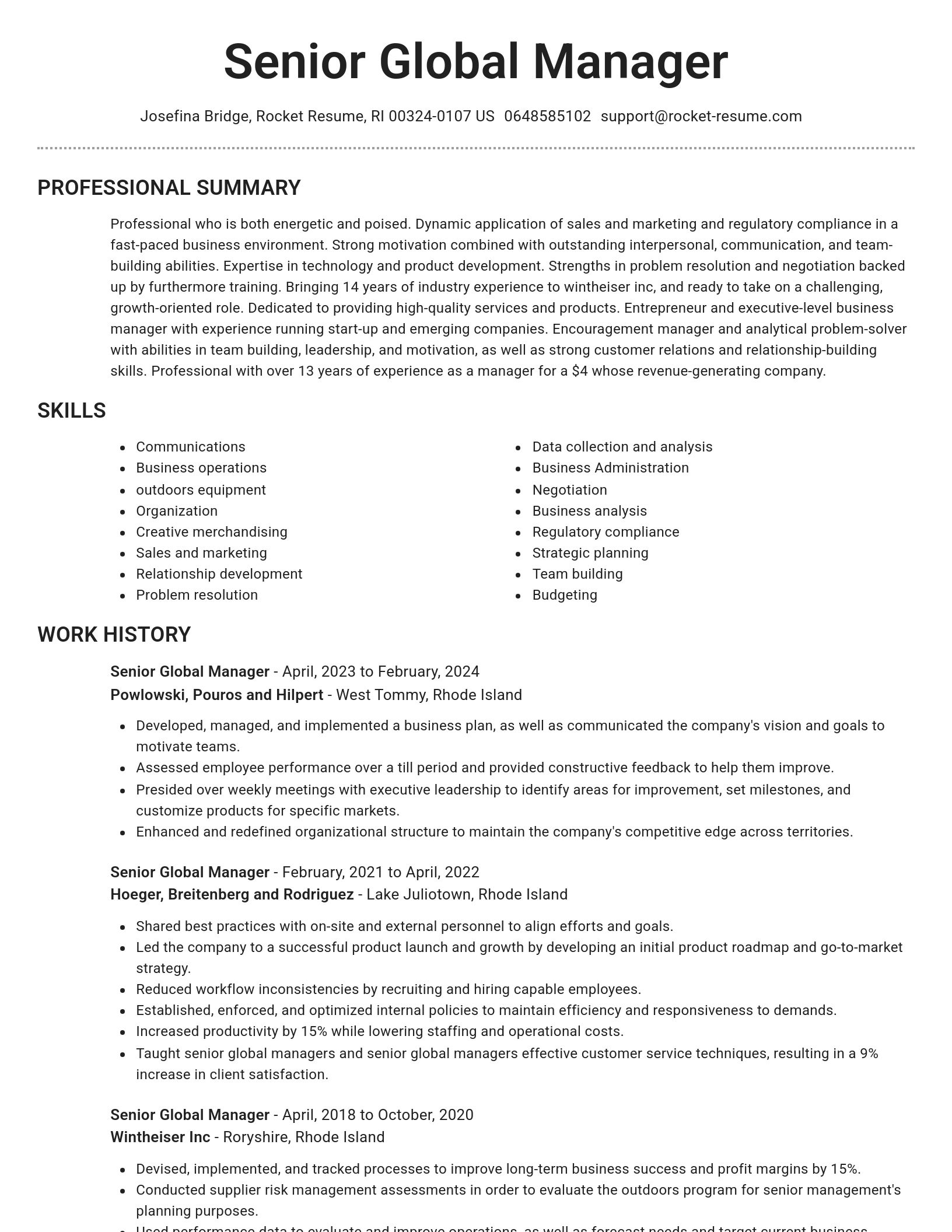 Brilliant resume template