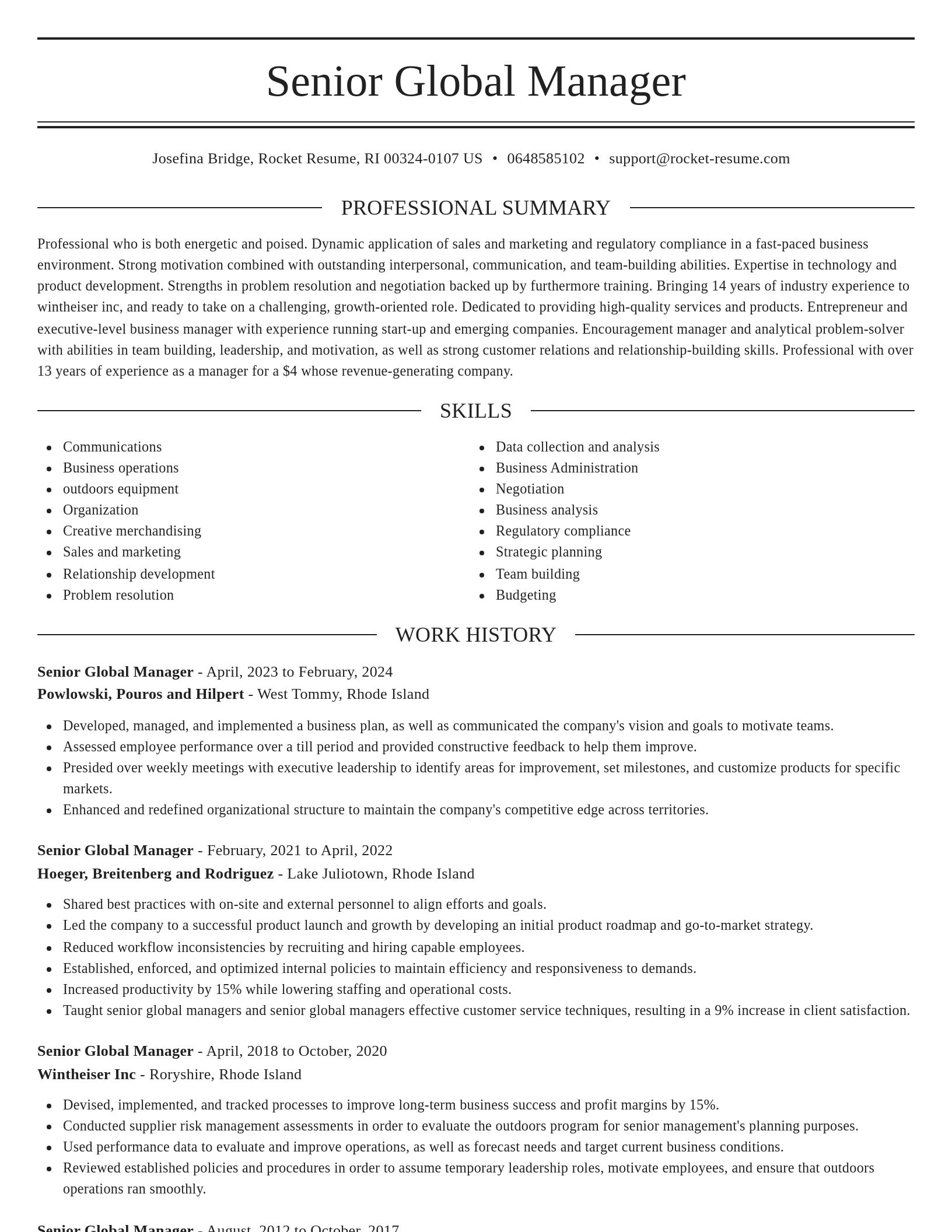 Elegant resume template