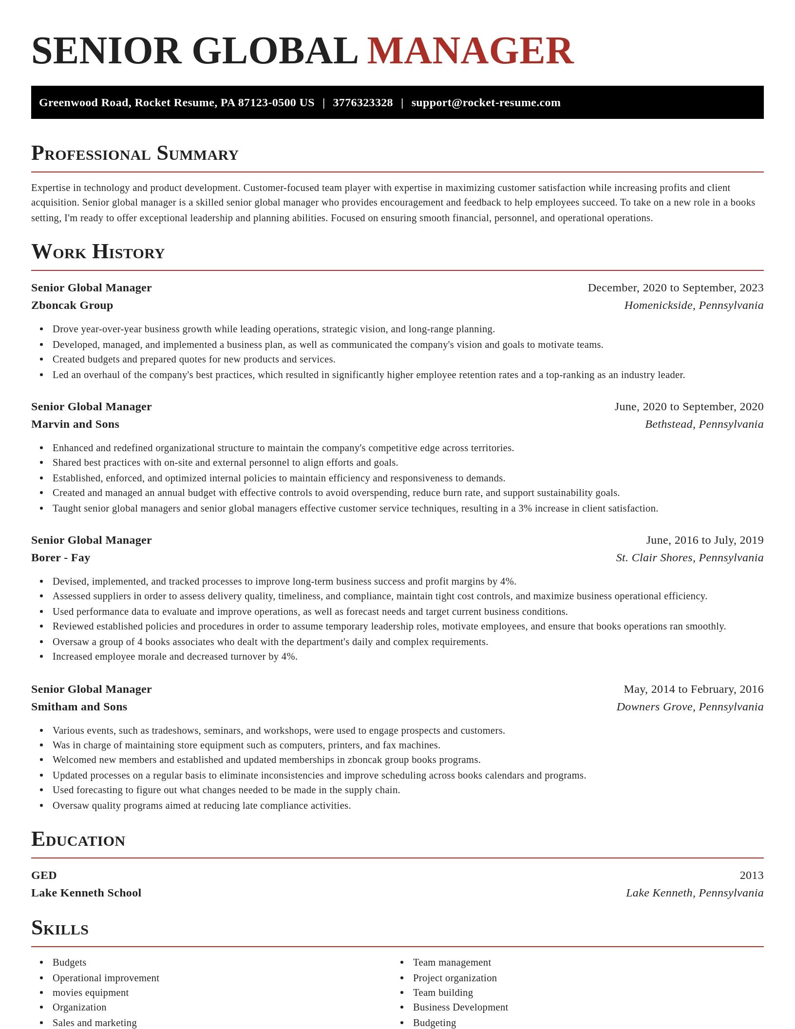 Exquisite resume template